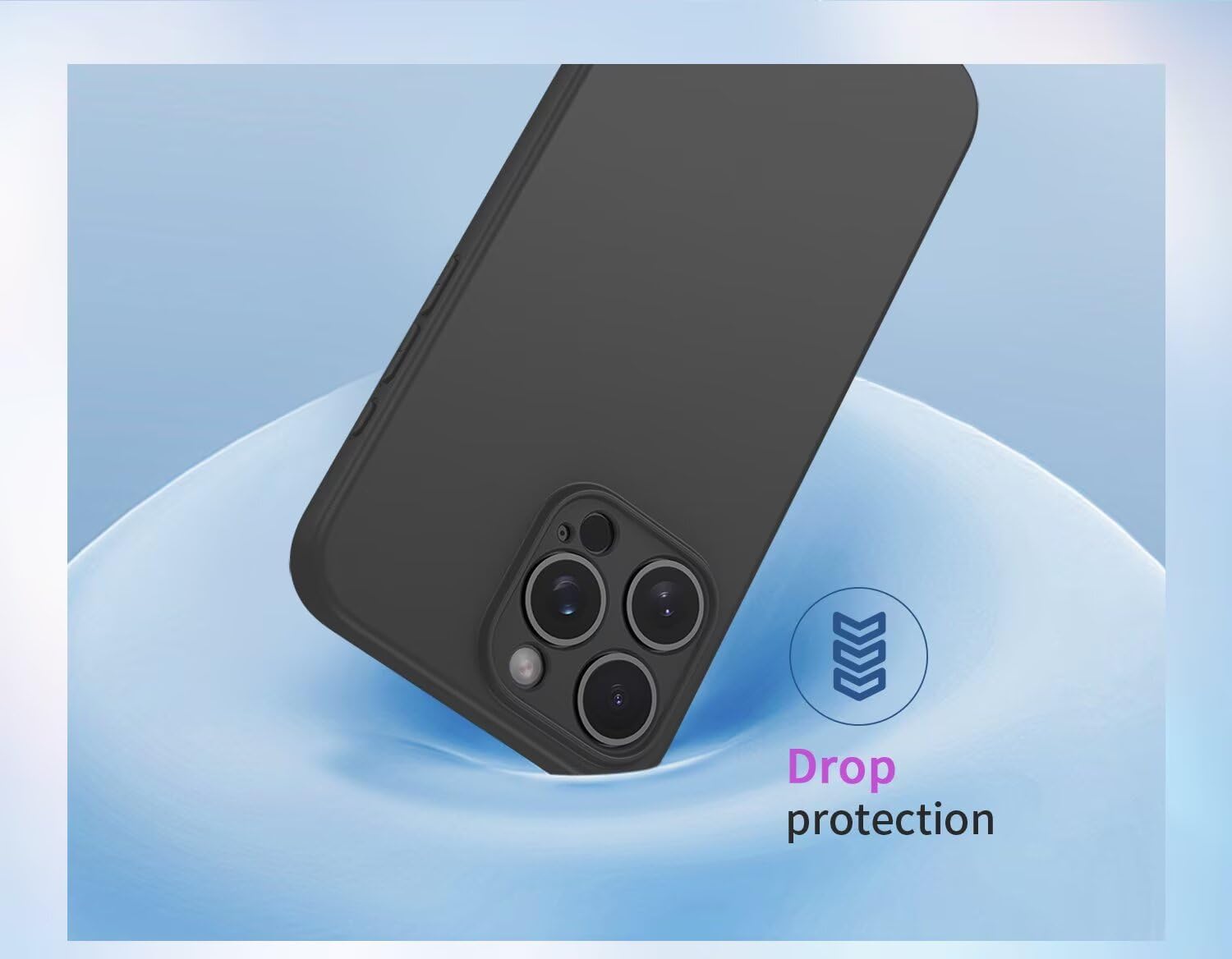 coque Samsung s25 Edge - ESONG Coque en Silicone Liquide pour Samsung Galaxy S25 Edge, Ultra Mince Souple TPU Flexible pour Femmes, Filles, Antichoc Bumper Protection Case Noir – Image 7