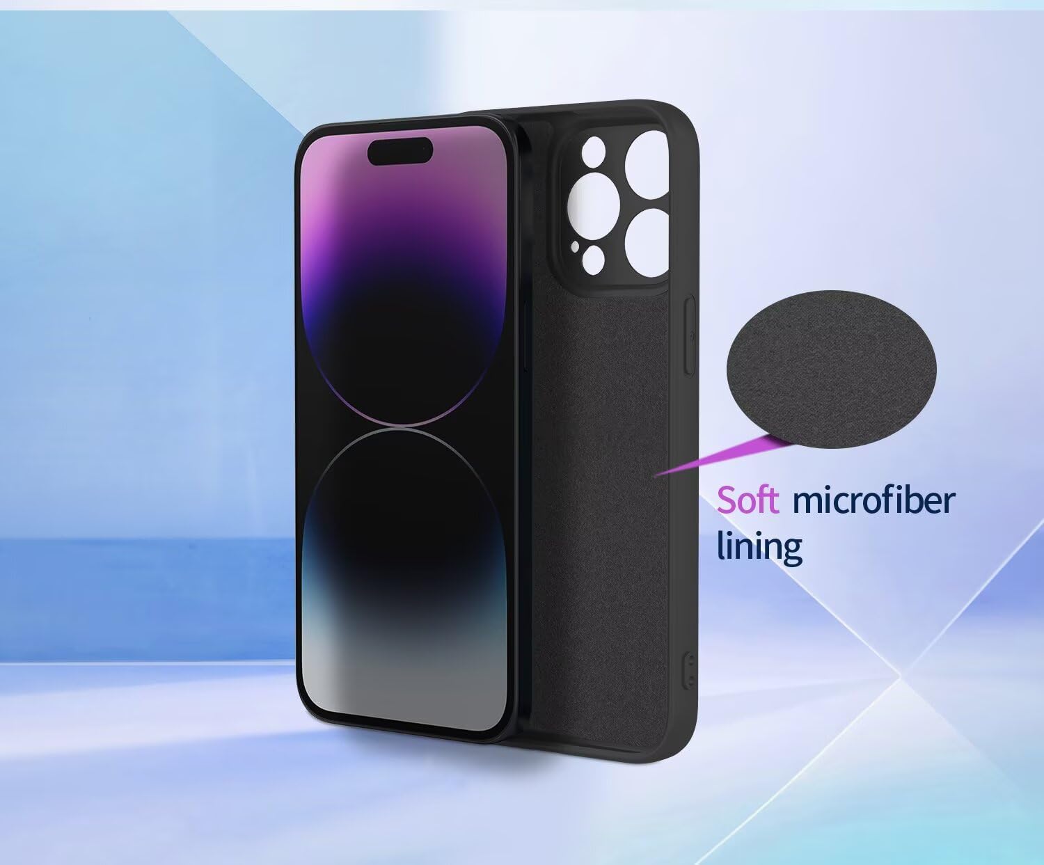 coque Samsung s25 Edge - ESONG Coque en Silicone Liquide pour Samsung Galaxy S25 Edge, Ultra Mince Souple TPU Flexible pour Femmes, Filles, Antichoc Bumper Protection Case Noir – Image 8