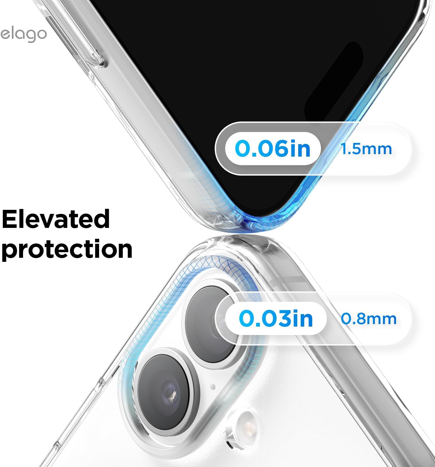Coque iPhone 17 - elago Coque magnétique hybride transparente compatible avec iPhone 17 6,3" - Compatible avec la technologie hybride MagSafe PC + TPU - Coque de protection fine résistante aux chocs (transparent) – Image 7