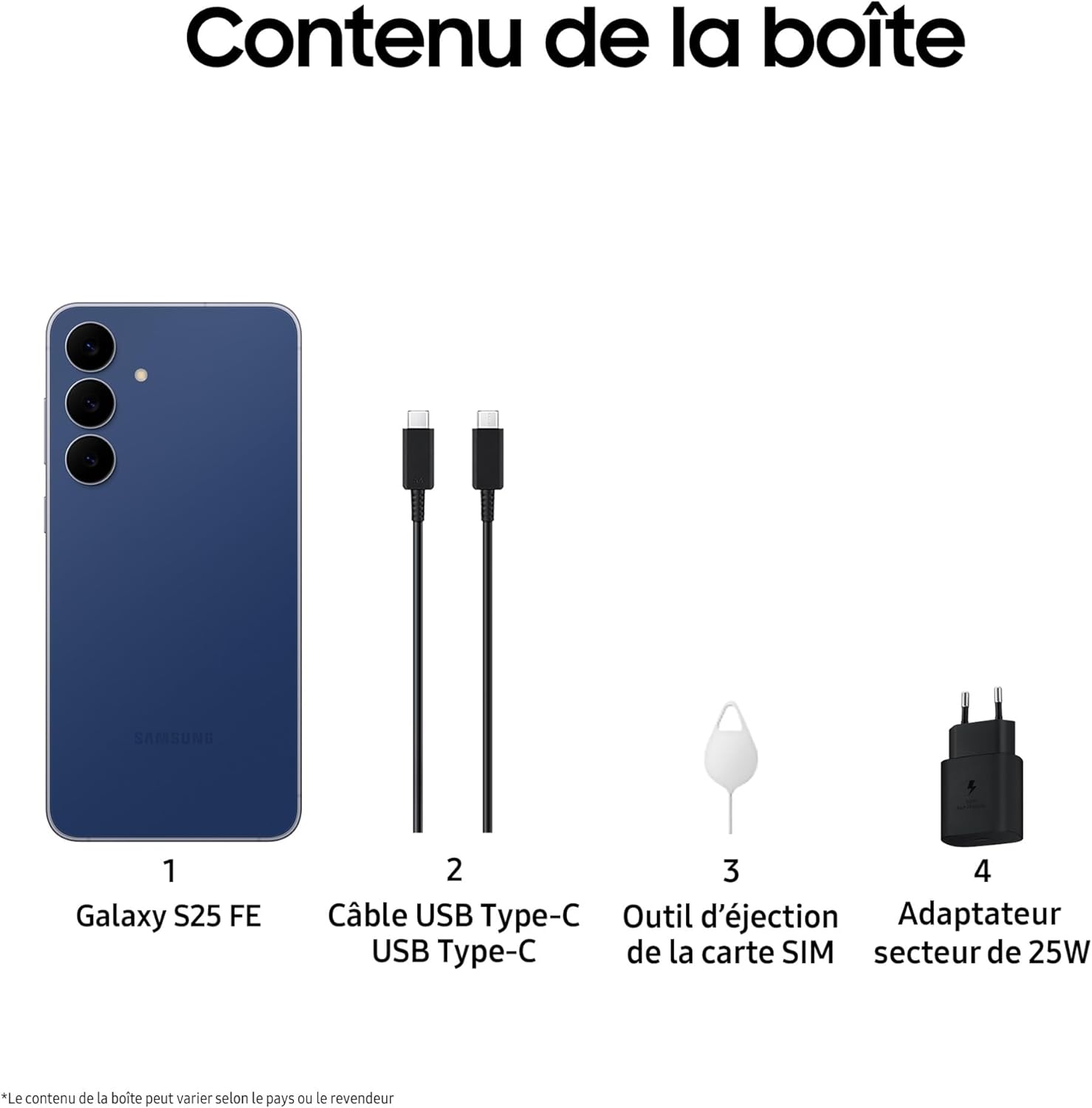 Samsung s25 Edge - Samsung Galaxy S25 FE, Smartphone Android 5G avec Galaxy AI, 256 Go, Chargeur Secteur Rapide 25W Inclus, Smartphone Débloqué, Bleu Nuit, Version FR – Image 11