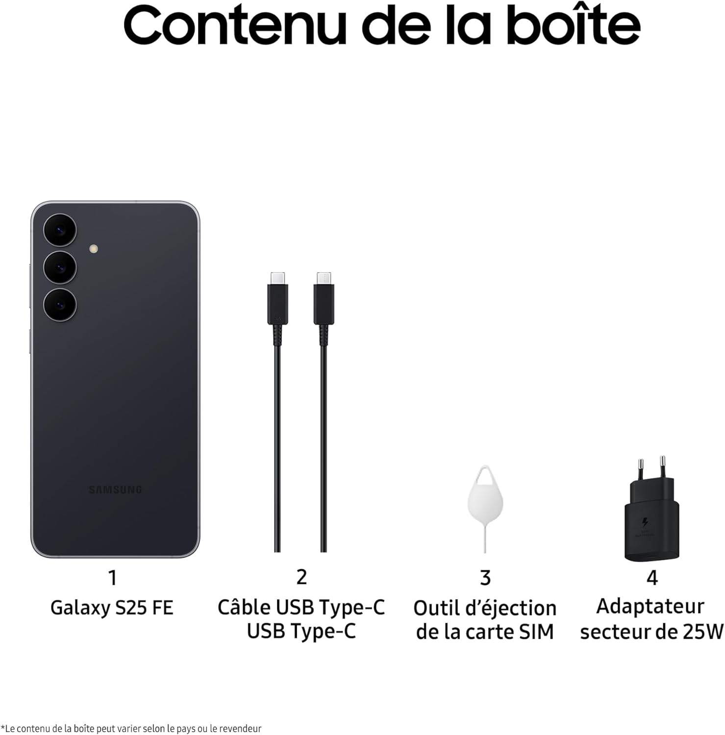 Samsung s25 Edge - Samsung Galaxy S25 FE 5G Smartphone Android avec Galaxy AI, 512 Go, Chargeur Secteur Rapide 25 W Inclus, Smartphone Débloqué, Noir Absolu, Version FR – Image 11