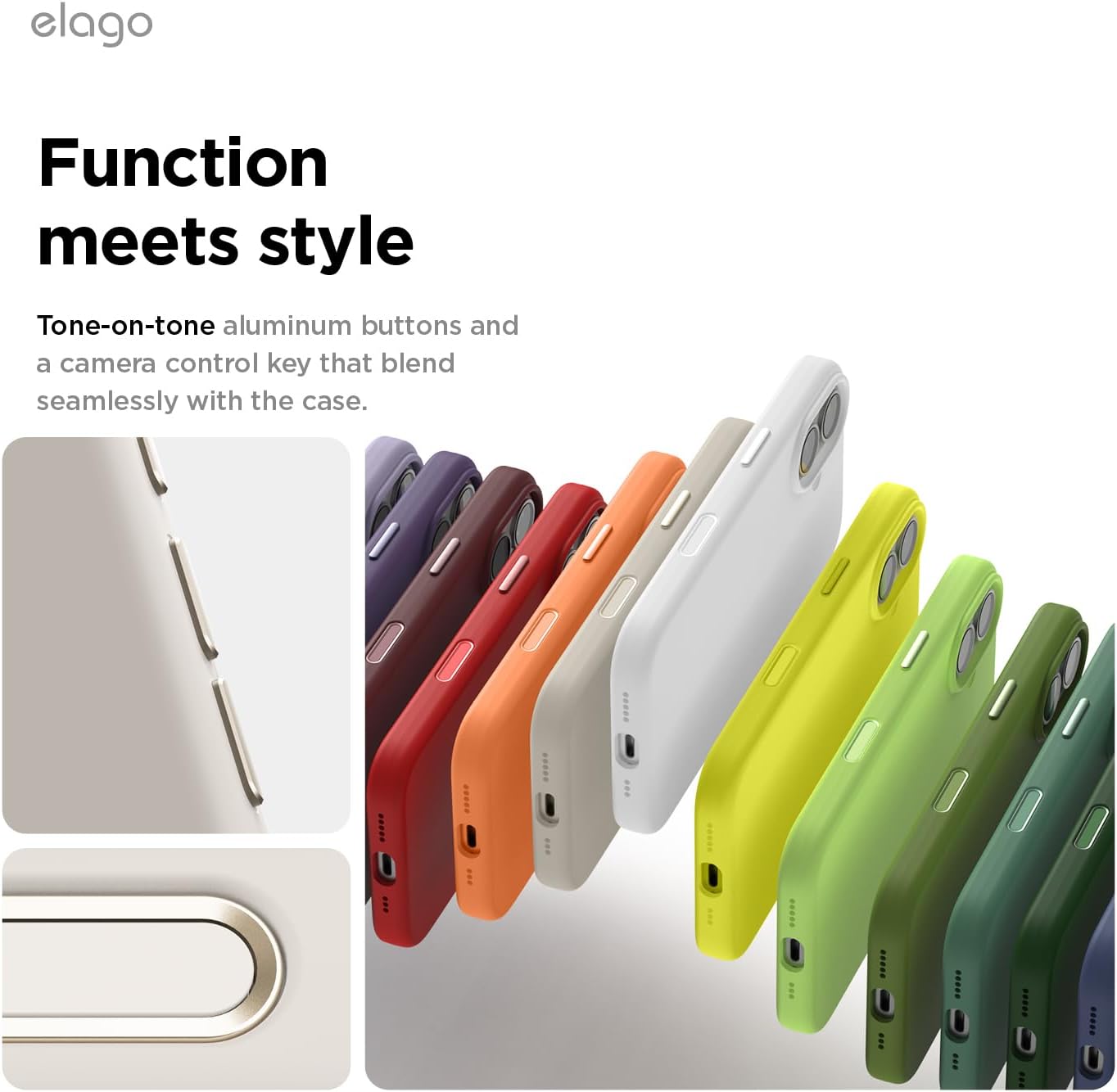 Coque iPhone 17 - elago Coque en silicone magnétique compatible avec iPhone 17, compatible avec tous les accessoires MagSafe - Silicone liquide de qualité supérieure, antichoc, fine (pierre) – Image 5