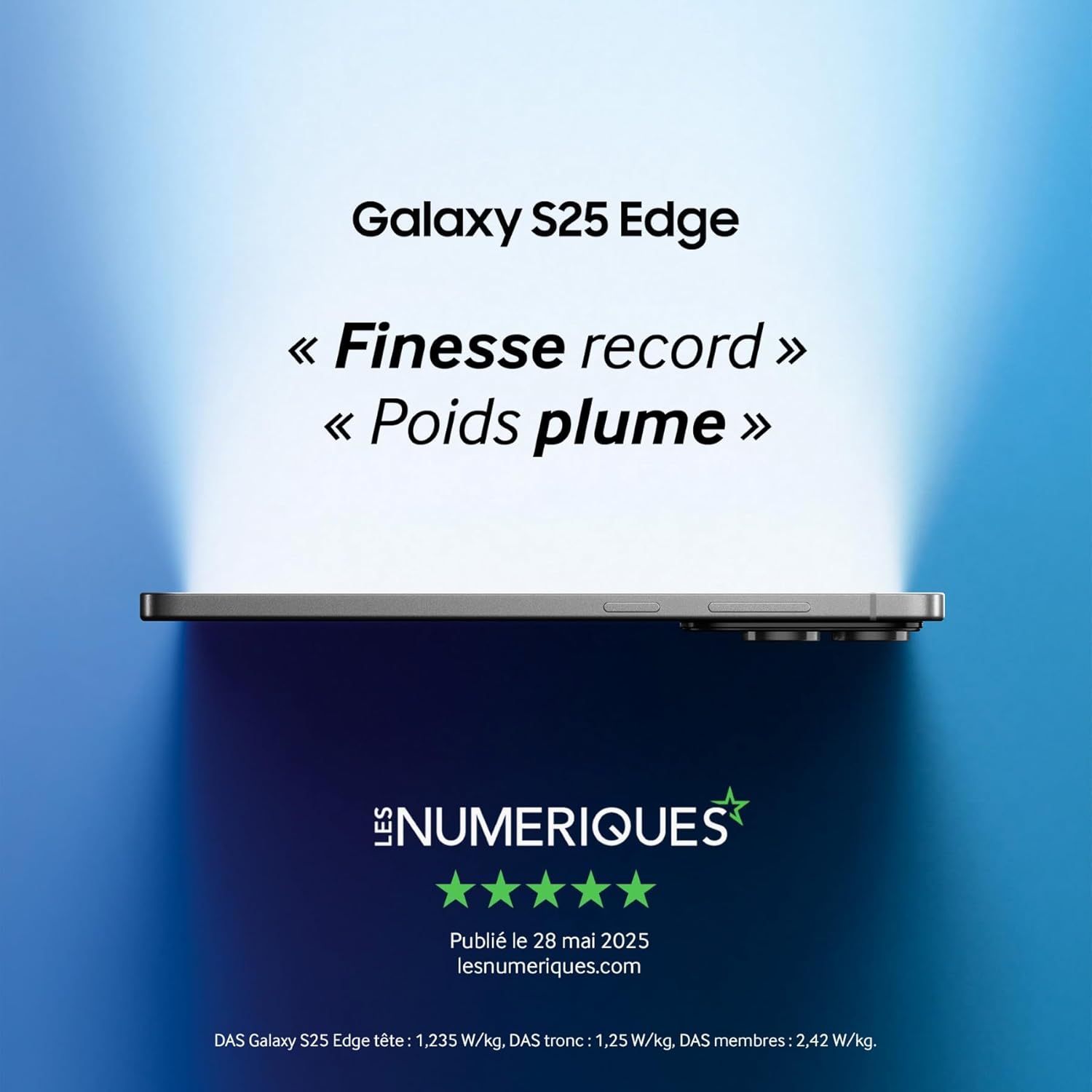 Samsung s25 Edge - Samsung Galaxy S25 Edge, Smartphone Android 5G avec Galaxy AI, 256 Go, Chargeur Secteur Rapide 25W Inclus, Smartphone Débloqué, Noir Titane Absolu, Version FR – Image 5