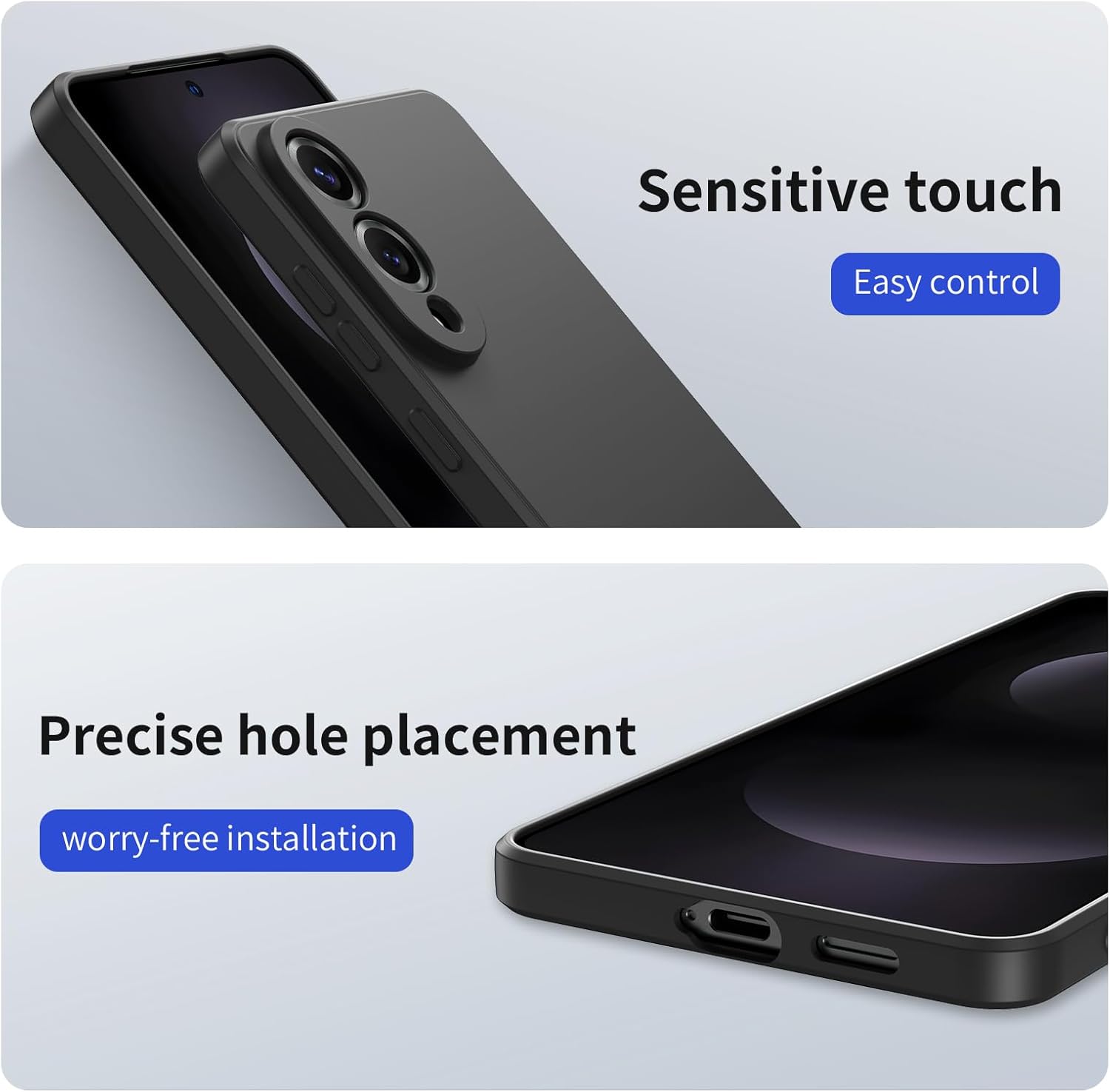 Samsung s25 Edge - Qasyfanc Coque de Protection pour Appareil Photo pour Samsung Galaxy S25 Edge 5G avec 2 Pièces en Verre Trempé, Coque pour Samsung Galaxy S25 Edge Protection Silicone Antichoc Mince, Souple, Noir – Image 6