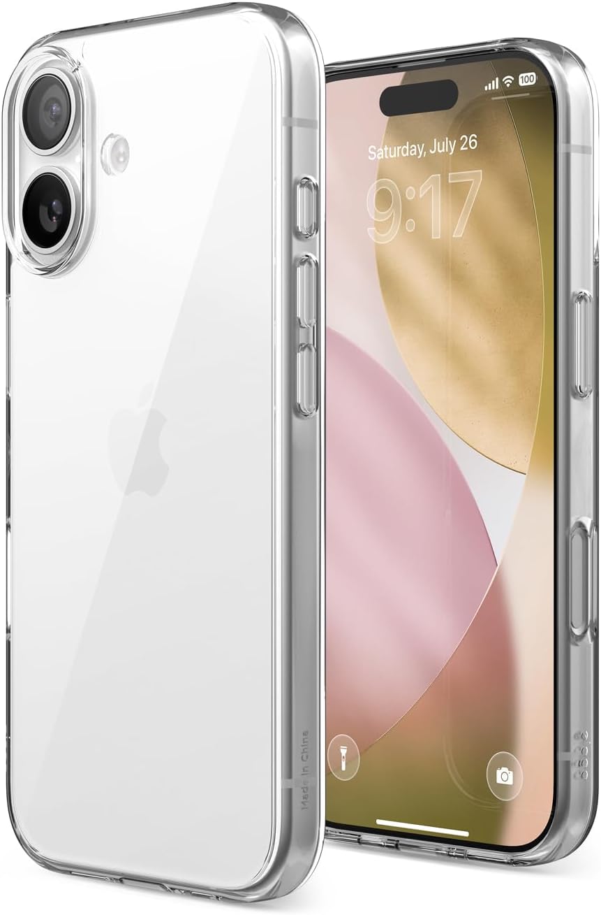 Coque iPhone 17 - elago Coque hybride transparente compatible avec iPhone 17 6,3" – Technologie hybride PC + TPU, coque de protection antichoc, fine, transparente (transparent) – Image 2