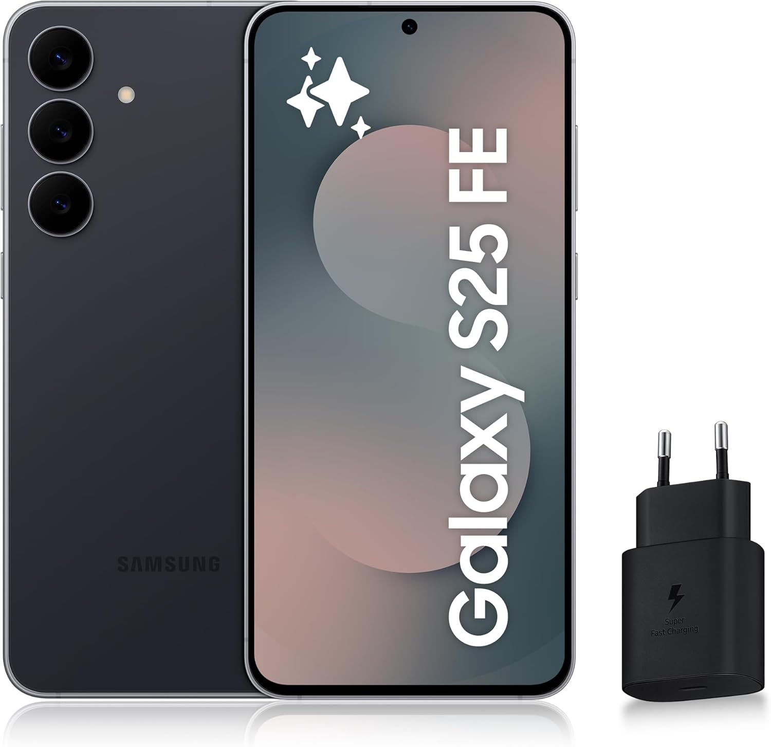 Samsung s25 Edge - Samsung Galaxy S25 FE 5G Smartphone Android avec Galaxy AI, 512 Go, Chargeur Secteur Rapide 25 W Inclus, Smartphone Débloqué, Noir Absolu, Version FR – Image 2