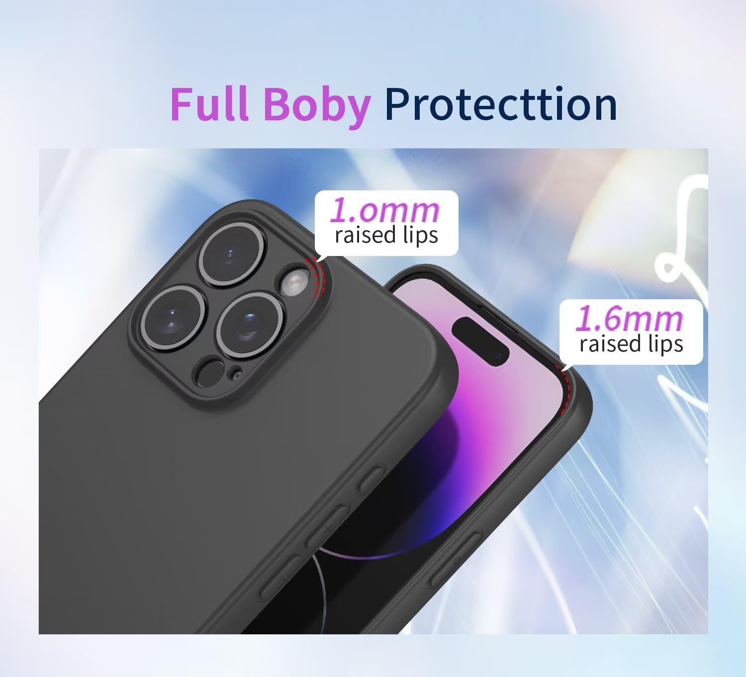 coque Samsung s25 Edge - ESONG Coque en Silicone Liquide pour Samsung Galaxy S25 Edge, Ultra Mince Souple TPU Flexible pour Femmes, Filles, Antichoc Bumper Protection Case Noir – Image 9
