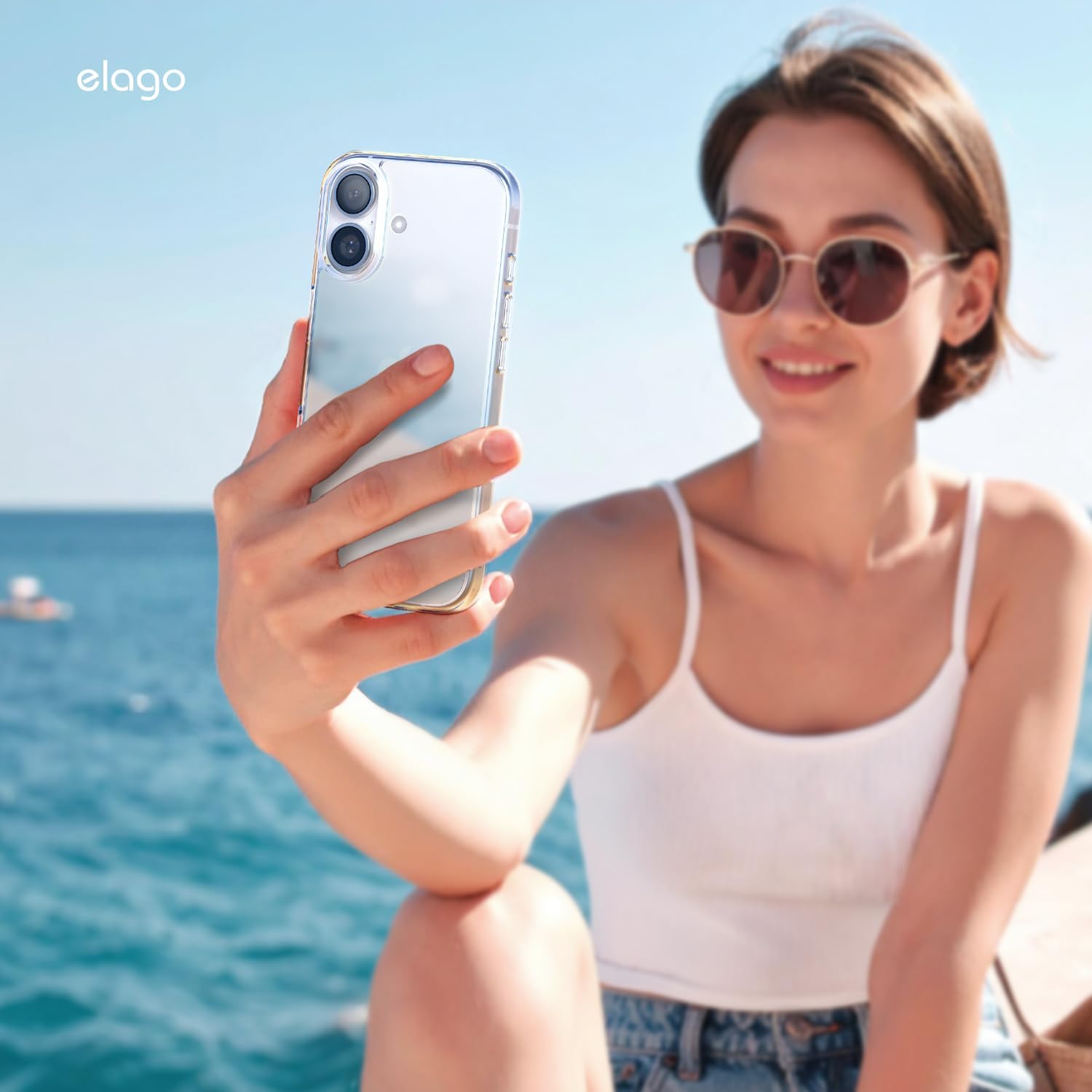 Coque iPhone 17 - elago Coque hybride transparente compatible avec iPhone 17 6,3" – Technologie hybride PC + TPU, coque de protection antichoc, fine, transparente (transparent) – Image 10