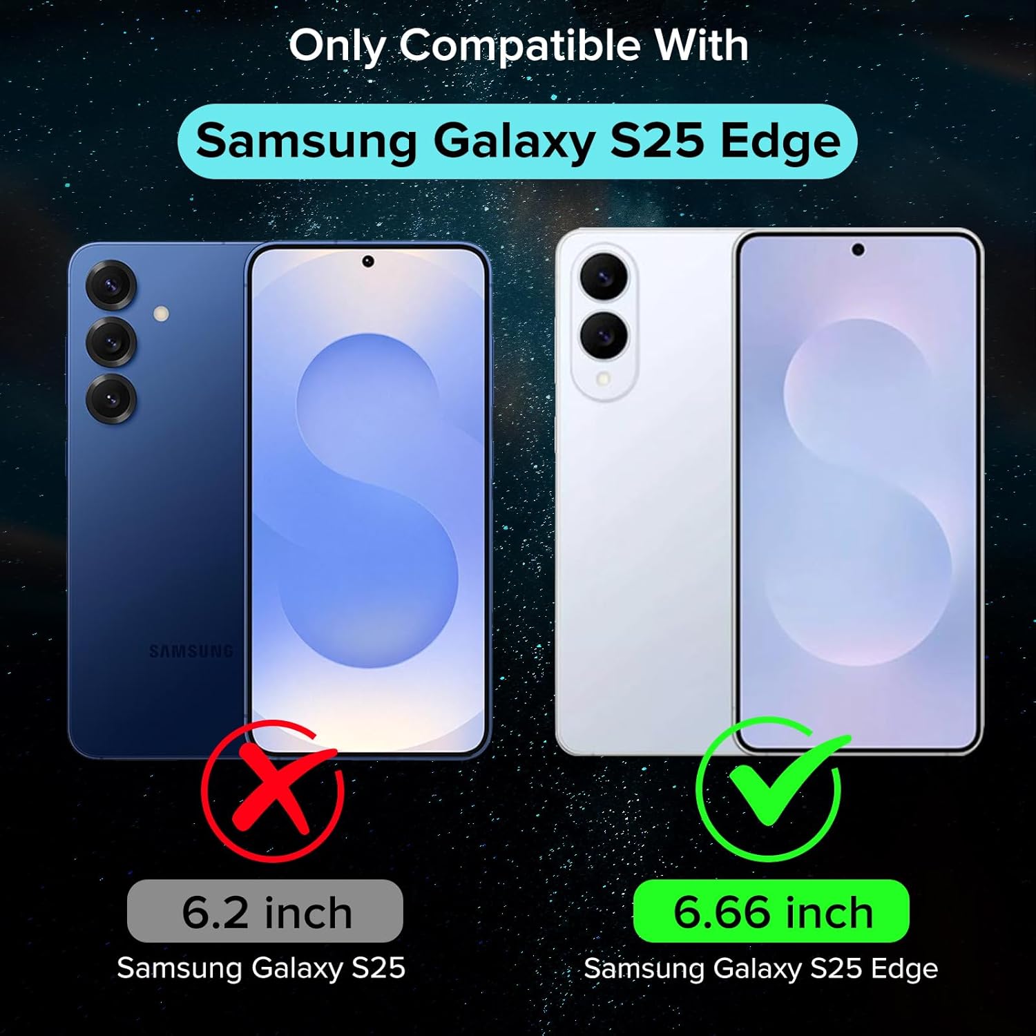Samsung s25 Edge - ivoler Lot de 2 films de protection d'écran pour Samsung Galaxy S25 Edge 5G avec 2 films de protection d'appareil photo arrière, film en verre trempé, dureté 9H, anti-rayures, sans bulles – Image 3