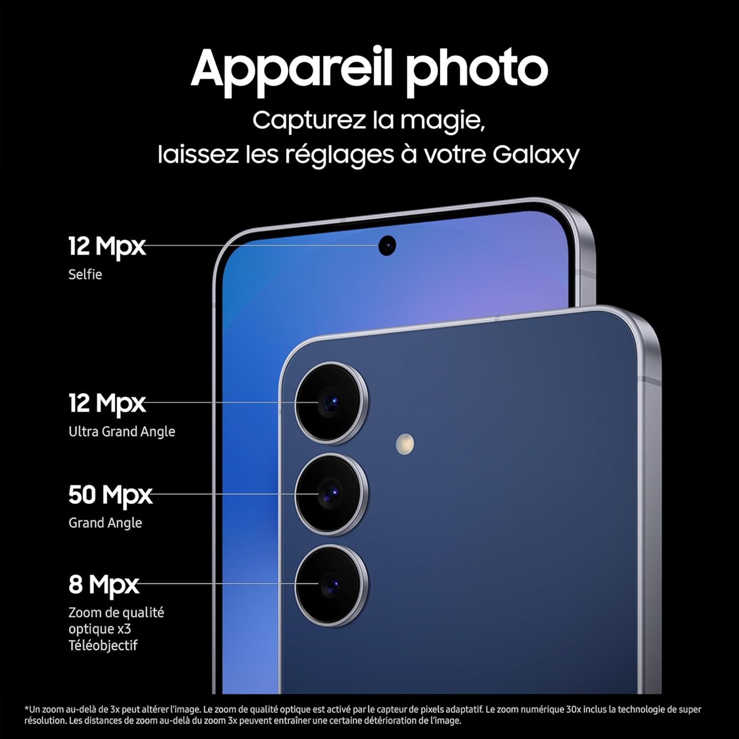 Samsung s25 Edge - Samsung Galaxy S25 FE, Smartphone Android 5G avec Galaxy AI, 256 Go, Chargeur Secteur Rapide 25W Inclus, Smartphone Débloqué, Bleu Nuit, Version FR – Image 5