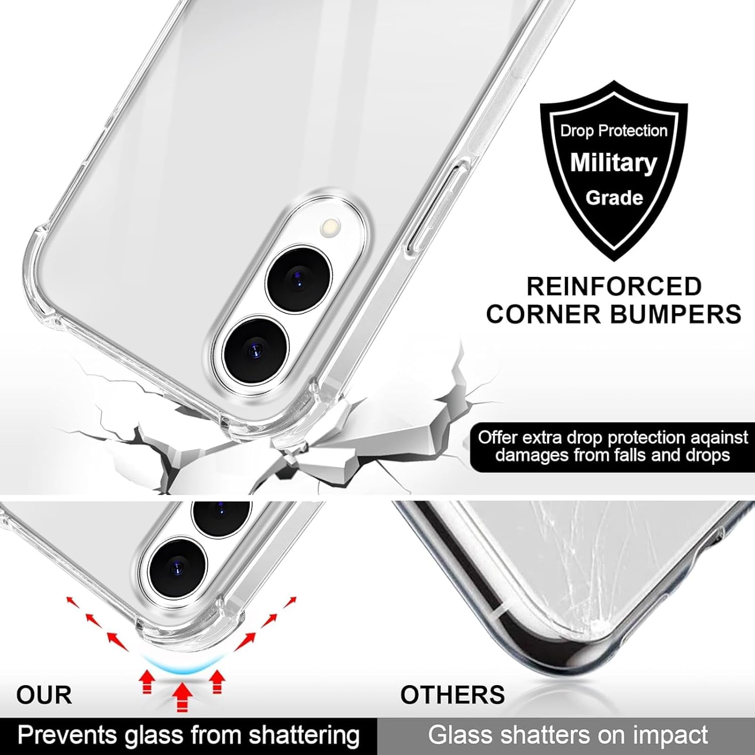 Samsung s25 Edge - Coque avec cordon pour Samsung Galaxy S25 Edge, coque de téléphone réglable avec lanière, transparente, ultra douce, en silicone TPU, résistante aux chocs, noir – Image 4