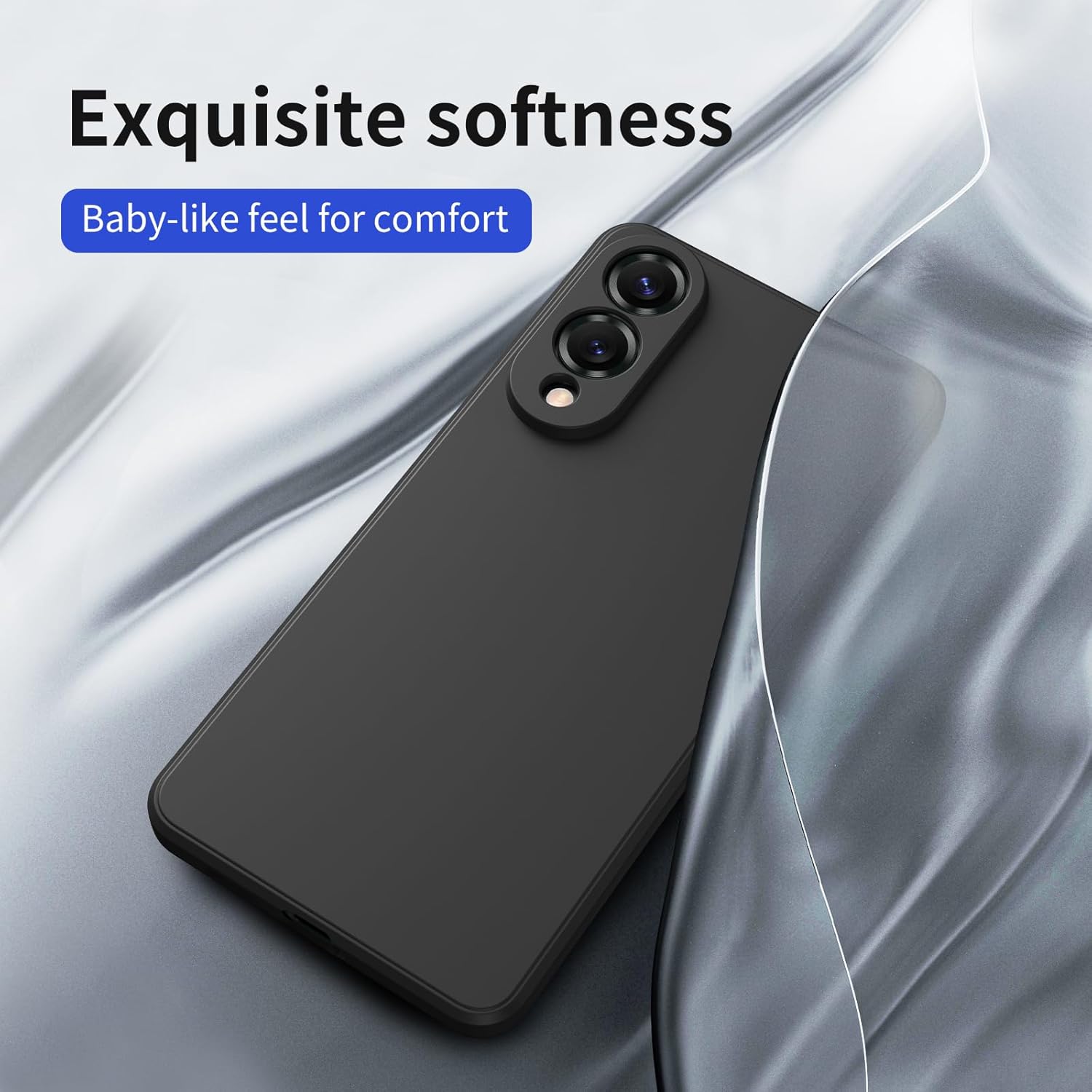 Samsung s25 Edge - Qasyfanc Coque de Protection pour Appareil Photo pour Samsung Galaxy S25 Edge 5G avec 2 Pièces en Verre Trempé, Coque pour Samsung Galaxy S25 Edge Protection Silicone Antichoc Mince, Souple, Noir – Image 3