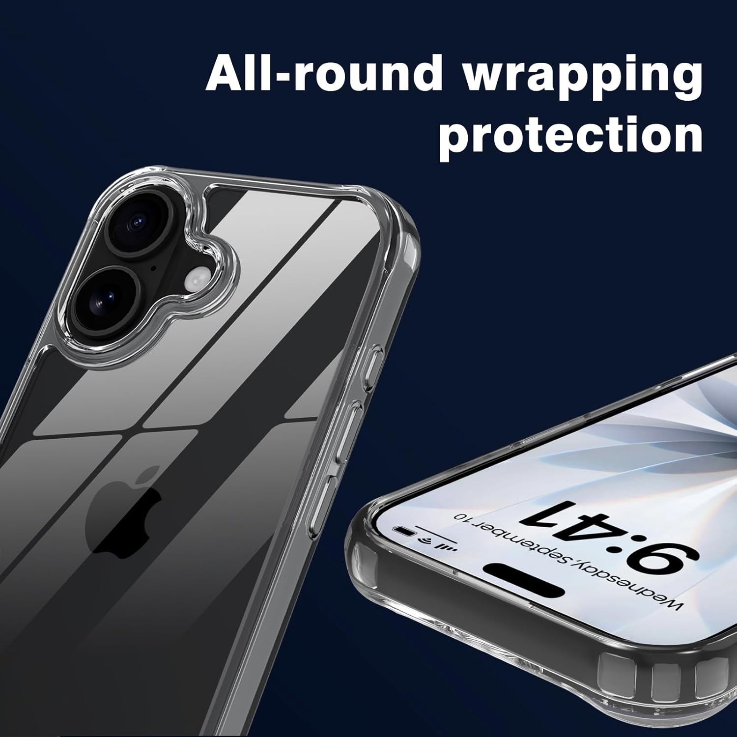 Coque iPhone 17 - Coque pour iPhone 17 avec cordon, transparente, anti-jaunissement, résistante aux chocs, coque de téléphone réglable avec lanière, coque de protection complète – Image 6