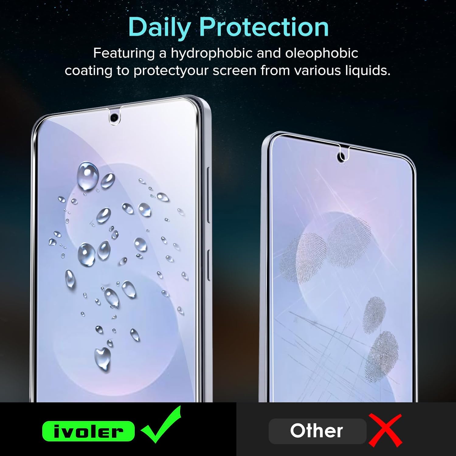 Samsung s25 Edge - ivoler Lot de 2 films de protection d'écran pour Samsung Galaxy S25 Edge 5G avec 2 films de protection d'appareil photo arrière, film en verre trempé, dureté 9H, anti-rayures, sans bulles – Image 8