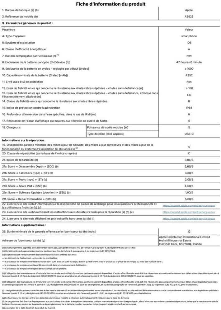 coque iphone 13 - Apple iPhone 17 Pro 1 To : écran de 6,3 pouces avec ProMotion jusqu'à 120 Hz, puce A19 Pro, autonomie prodigieuse, système de caméra Pro Fusion avec caméra frontale Center Stage ; Orange cosmique – Image 8
