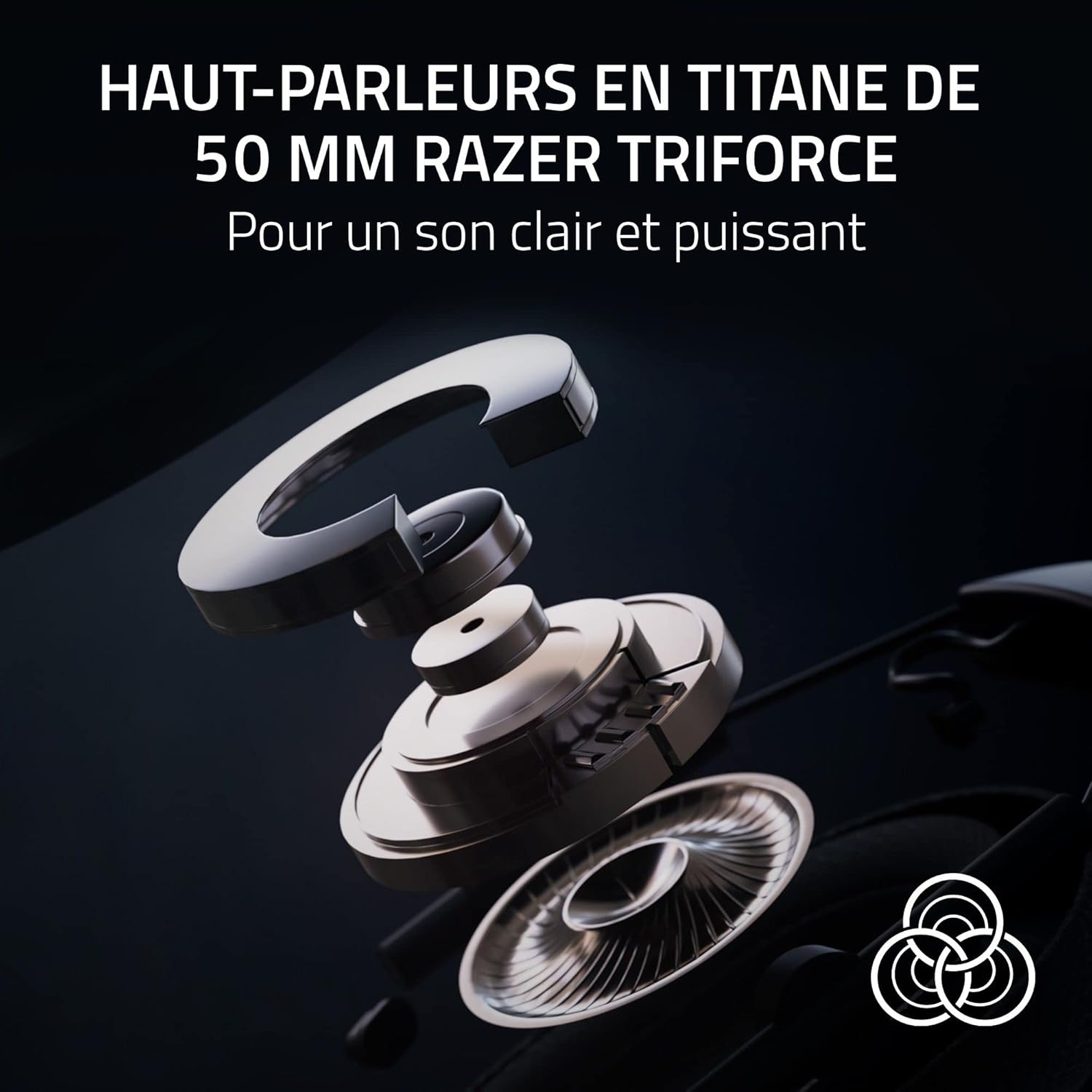 coque iphone 13 - Razer BlackShark V2 Pro (2023) pour PC - Casque sans fil E-Sports Premium (Microphone HyperClear Super Wideband, TriForce Titanium 50 mm, Bluetooth, Batterie jusqu'à 70 heures) Noir – Image 7