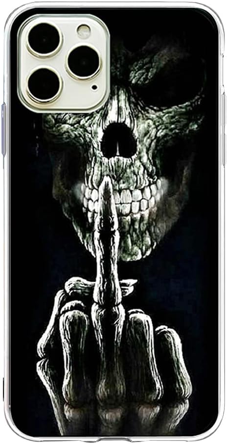 coque iphone 13 - Coque de téléphone portable Halloween compatible avec Apple iPhone 13 Transparente Antichoc Souple Silicone Anti-rayures TPU Ultra Mince Motif Fleur de Crâne – Image 2
