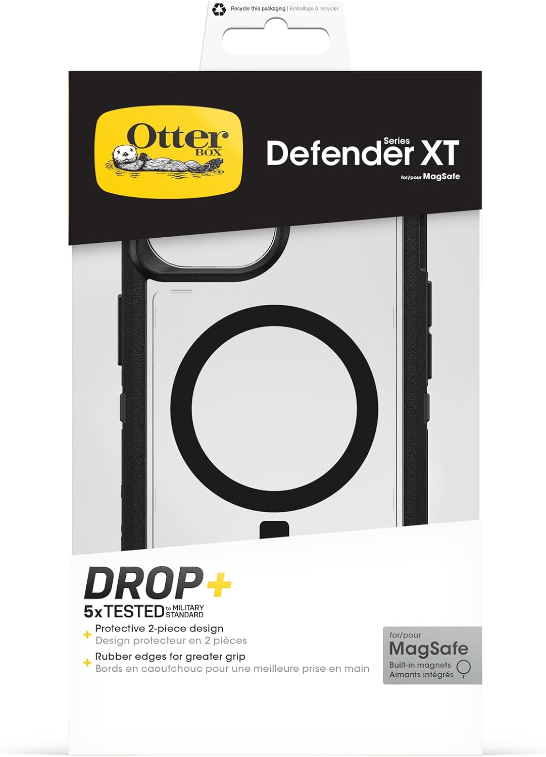 iphone 13 - OtterBox Defender XT Coque pour SKITTLES avec MagSafe, Antichoc, anti-chute, robuste, supporte 5 x plus de chutes que la norme militaire, Transparent/Noir – Image 6