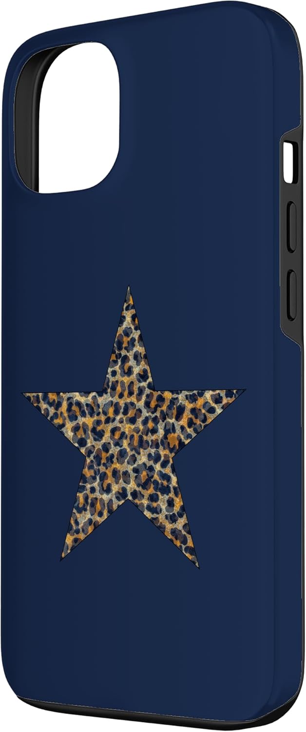 coque iphone 13 - Forme d'étoile - Coque mignonne à imprimé léopard guépard pour iPhone 13 – Image 3