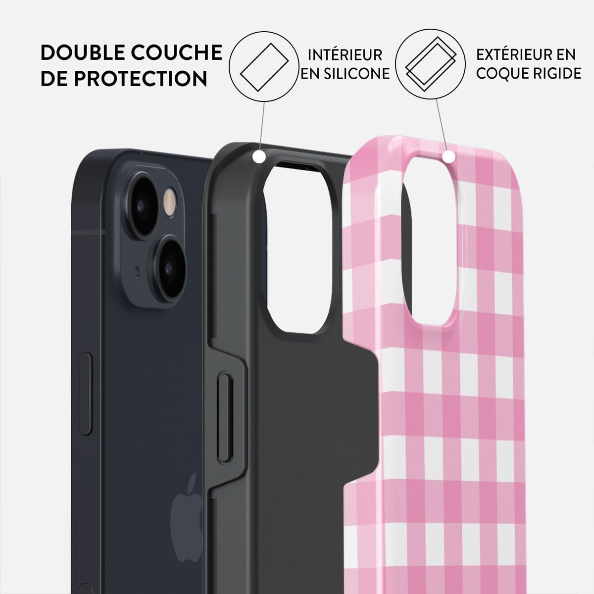 coque iphone 13 - BURGA Coque pour iPhone 13 – Jolie coque de téléphone tendance avec motif esthétique, protection rigide adaptée aux téléphones iPhone 13 pour hommes et femmes – Image 3