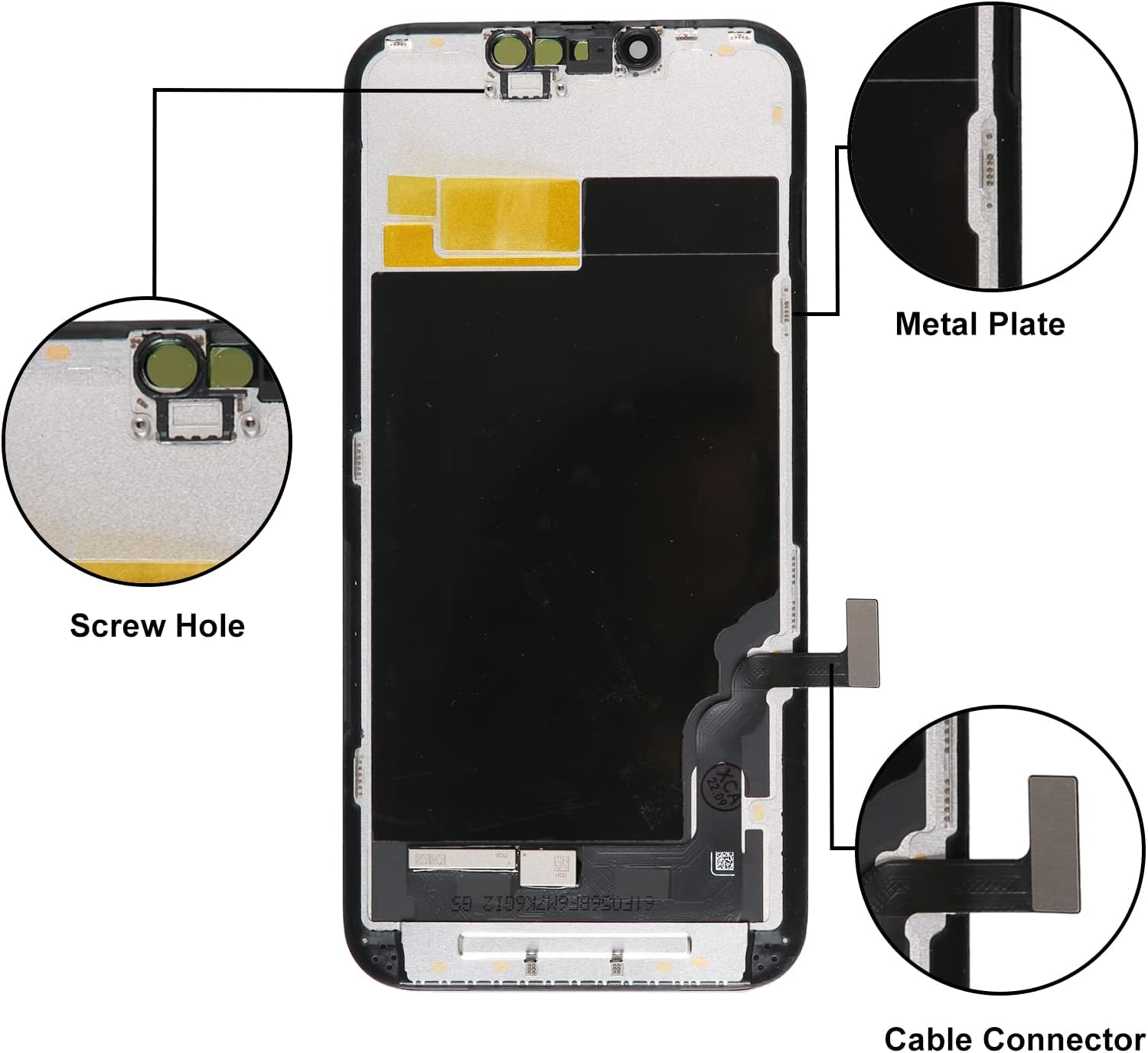 iphone 13 - LL TRADER Écran pour iPhone 13 LCD 6,1" Remplacement FHD Écran Tactile 3D Tactile Numériseur Cadre Assemblage et Kit de Réparation U01 – Image 5