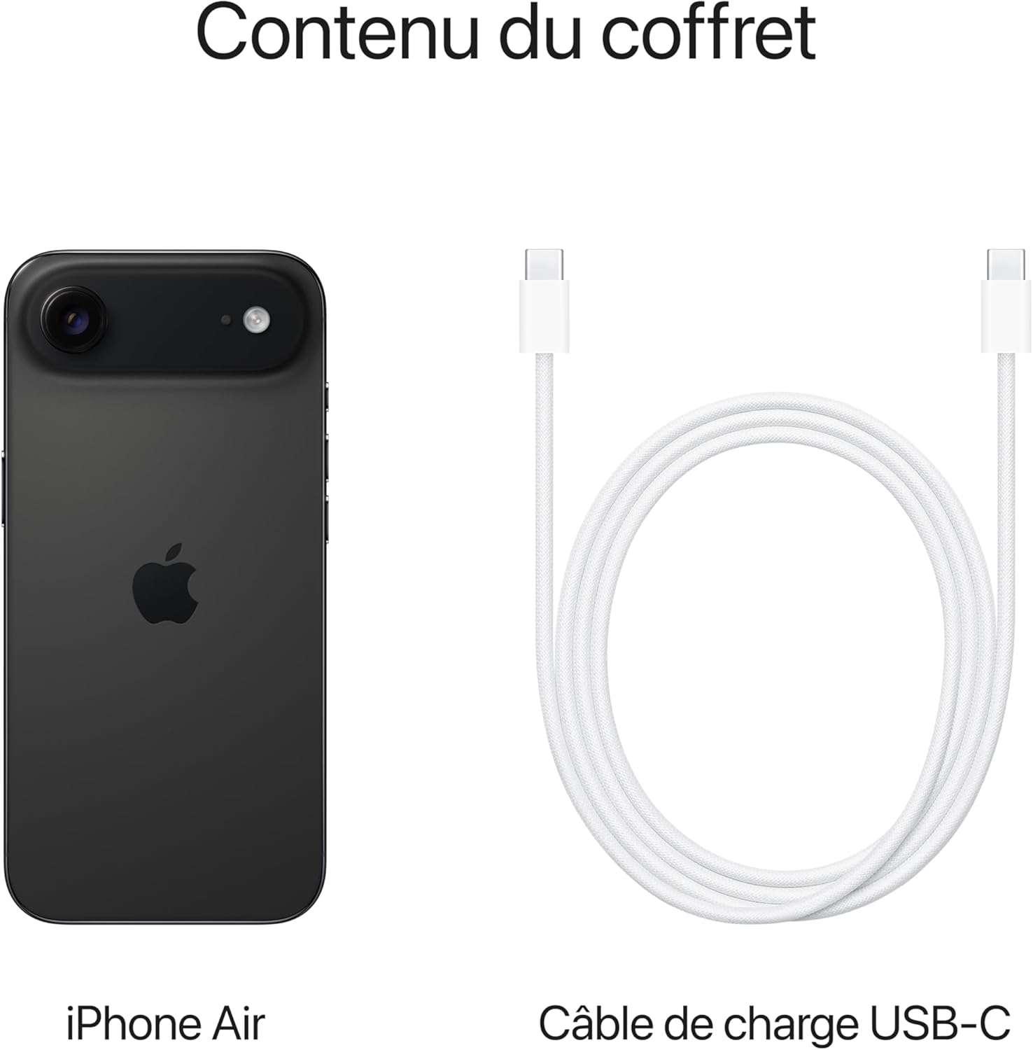 iphone 13 - Apple iPhone Air 256 Go : l'iPhone le plus fin, écran de 6,5 pouces jusqu'à 120 Hz, puce A19 Pro puissante, caméra frontale centrale, autonomie d'une journée, eSim ; Espace noir – Image 7