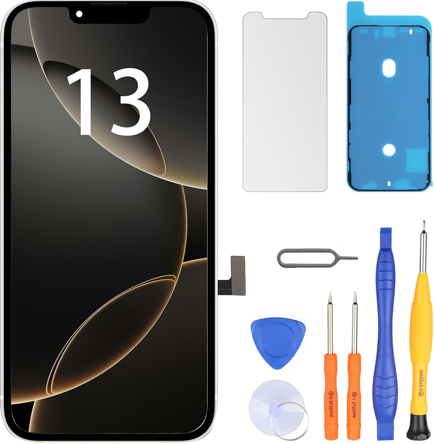 iphone 13 - LL TRADER Écran pour iPhone 13 LCD 6,1" Remplacement FHD Écran Tactile 3D Tactile Numériseur Cadre Assemblage et Kit de Réparation U01 – Image 2