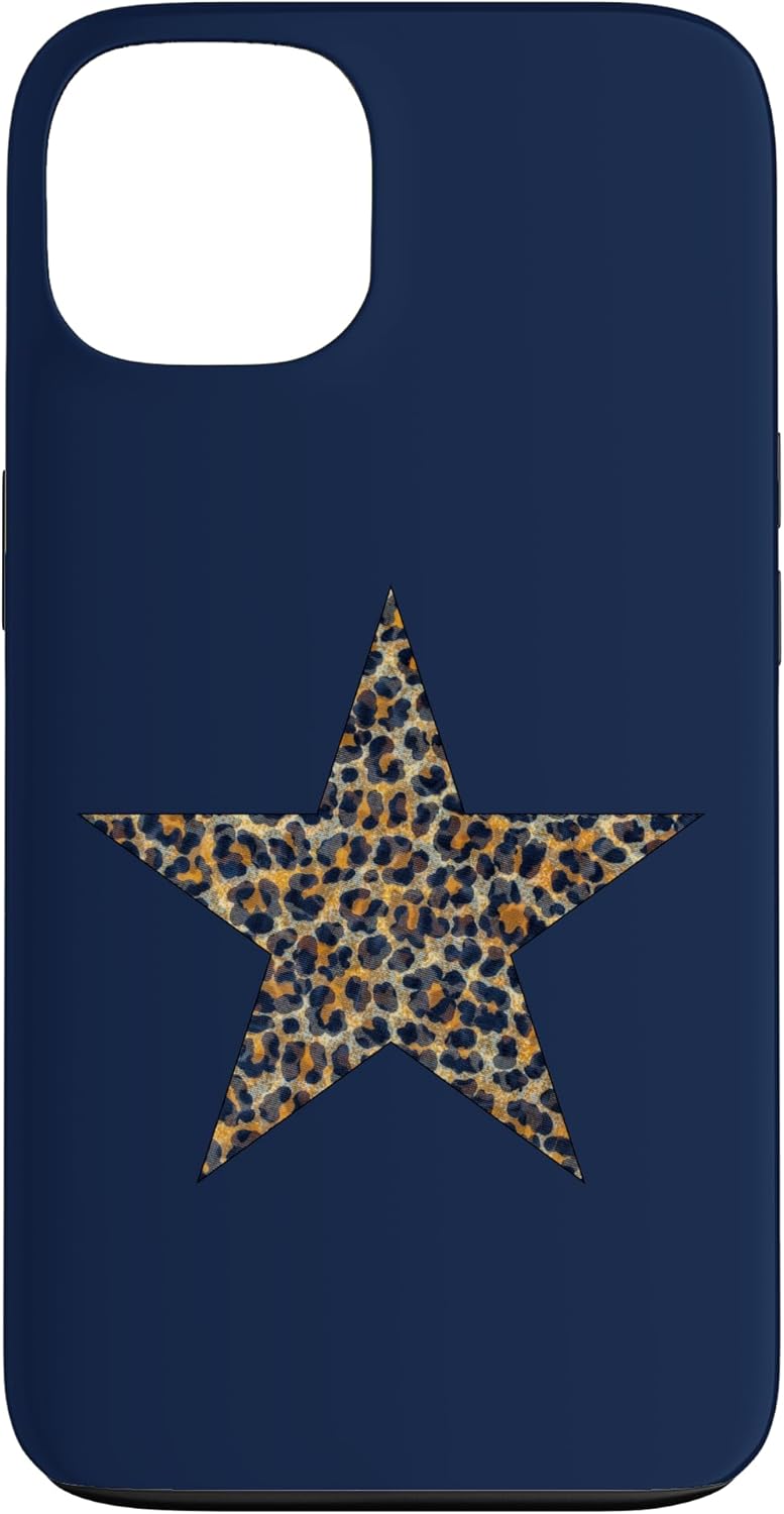coque iphone 13 - Forme d'étoile - Coque mignonne à imprimé léopard guépard pour iPhone 13 – Image 2