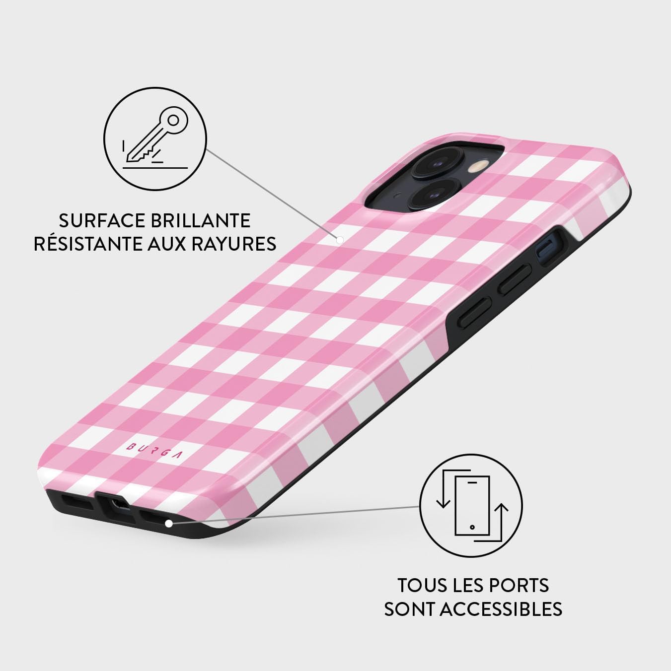 coque iphone 13 - BURGA Coque pour iPhone 13 – Jolie coque de téléphone tendance avec motif esthétique, protection rigide adaptée aux téléphones iPhone 13 pour hommes et femmes – Image 4