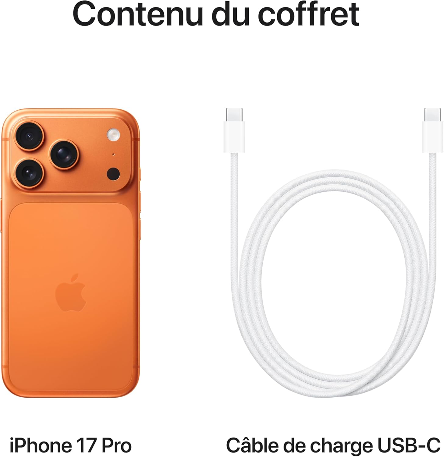 coque iphone 13 - Apple iPhone 17 Pro 1 To : écran de 6,3 pouces avec ProMotion jusqu'à 120 Hz, puce A19 Pro, autonomie prodigieuse, système de caméra Pro Fusion avec caméra frontale Center Stage ; Orange cosmique – Image 7