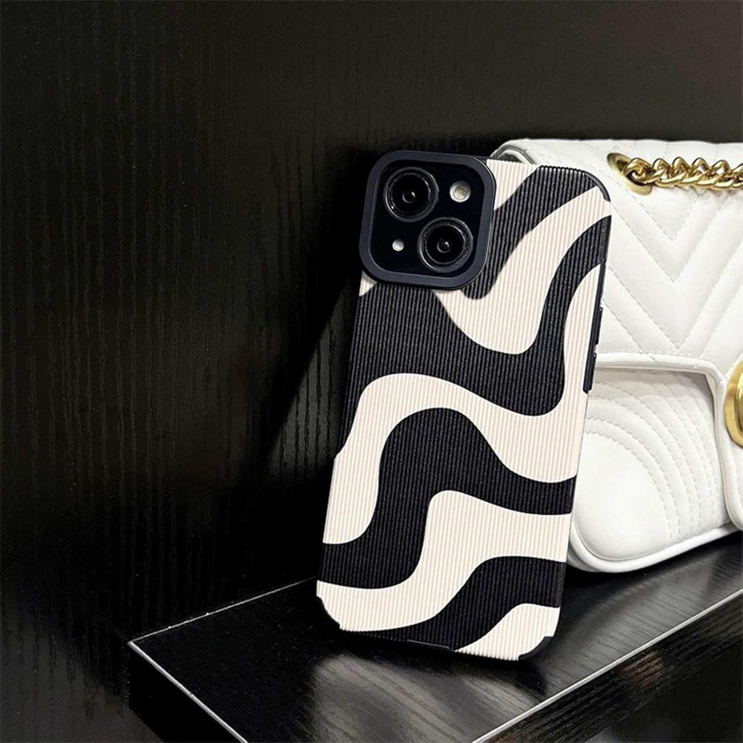 coque iphone 13 - Ownest Compatible avec iPhone 13 Coque, Simple Mignon Zèbre Animé Vague Bouclée Dessin Modèle Antichoc Étui de Téléphone Portable Housse Homme Femme Fille Objectif d'appareil Photo Étui de Protection – Image 8