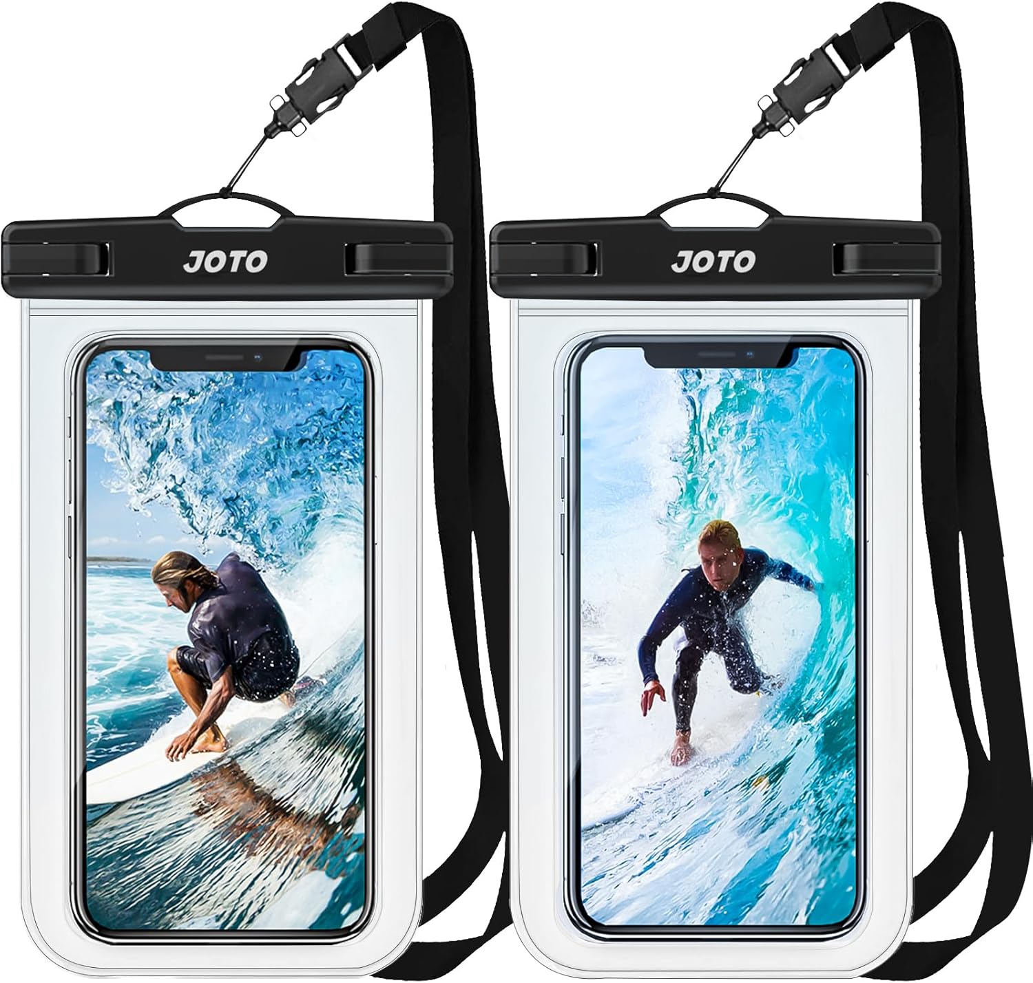 iphone 13 - JOTO 2 Pochettes étanches pour smartphone Certifiées IPX8 iPhone 17/16/15/14/13/12/11 Plus Pro Max, Redmi Note 13/13 Pro 12 A3, Galaxy A15 A35 A25 A54 A55, Coque étanche jusqu'à 7 pouces Transparent – Image 2