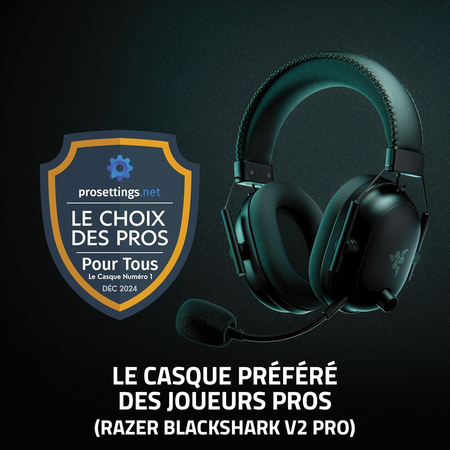 coque iphone 13 - Razer BlackShark V2 Pro (2023) pour PC - Casque sans fil E-Sports Premium (Microphone HyperClear Super Wideband, TriForce Titanium 50 mm, Bluetooth, Batterie jusqu'à 70 heures) Noir – Image 3