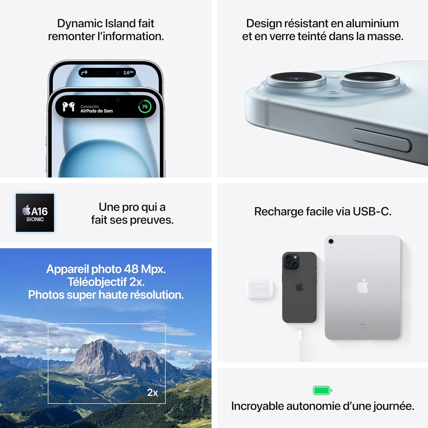 iphone 13 - Apple iPhone 15 (128 Go) - rose – Image 6