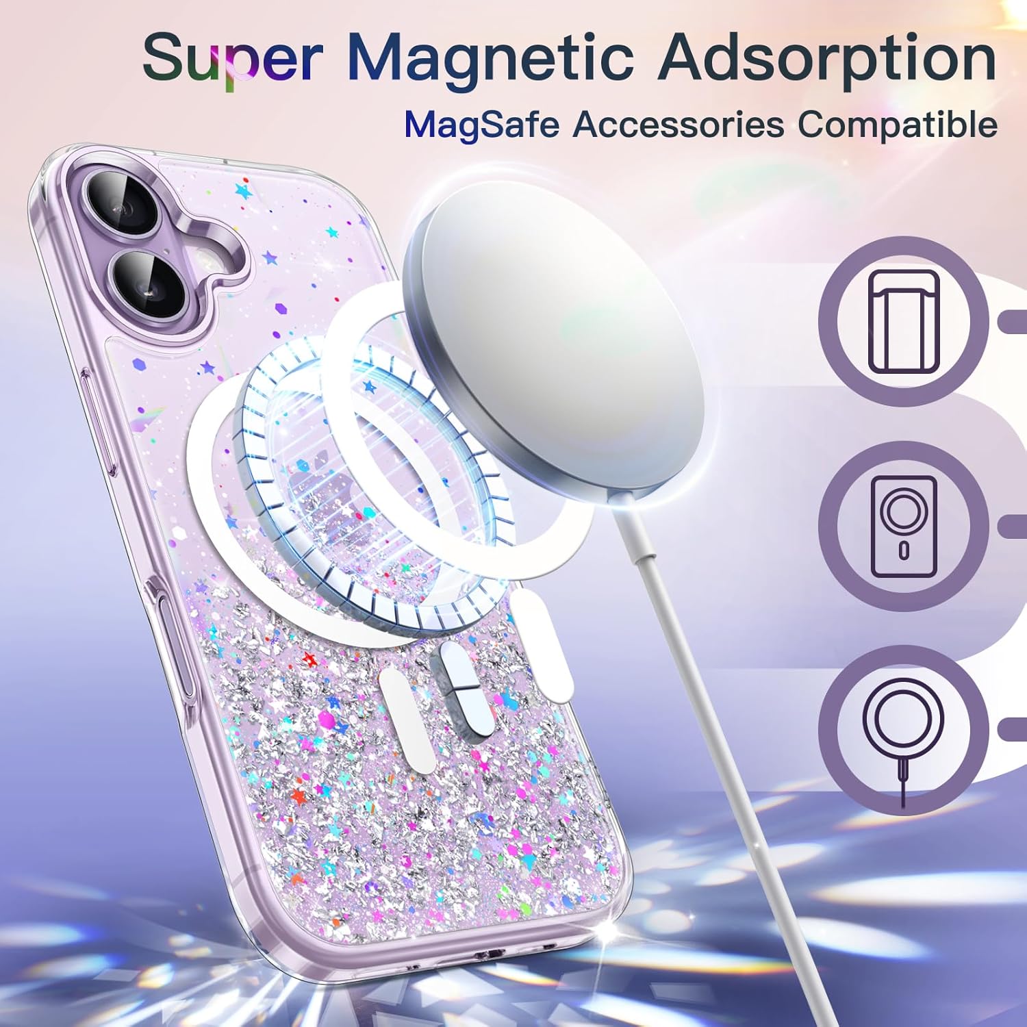 Coque iPhone 17 Transparent Paillettes MagSafe | France Coques – Image 5
