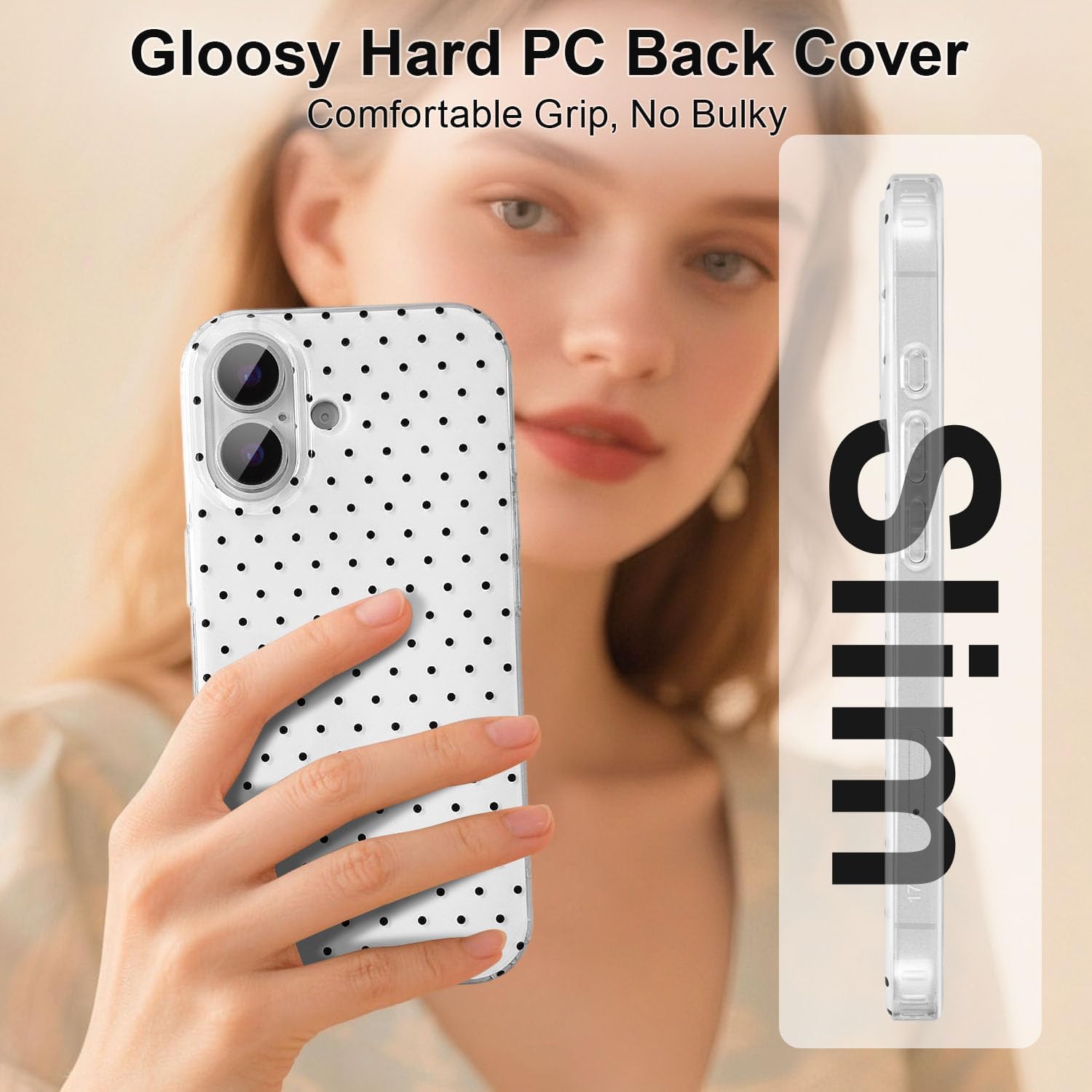 Coque iPhone 17 silicone TPU motif à pois esthétique | France Coques – Image 6