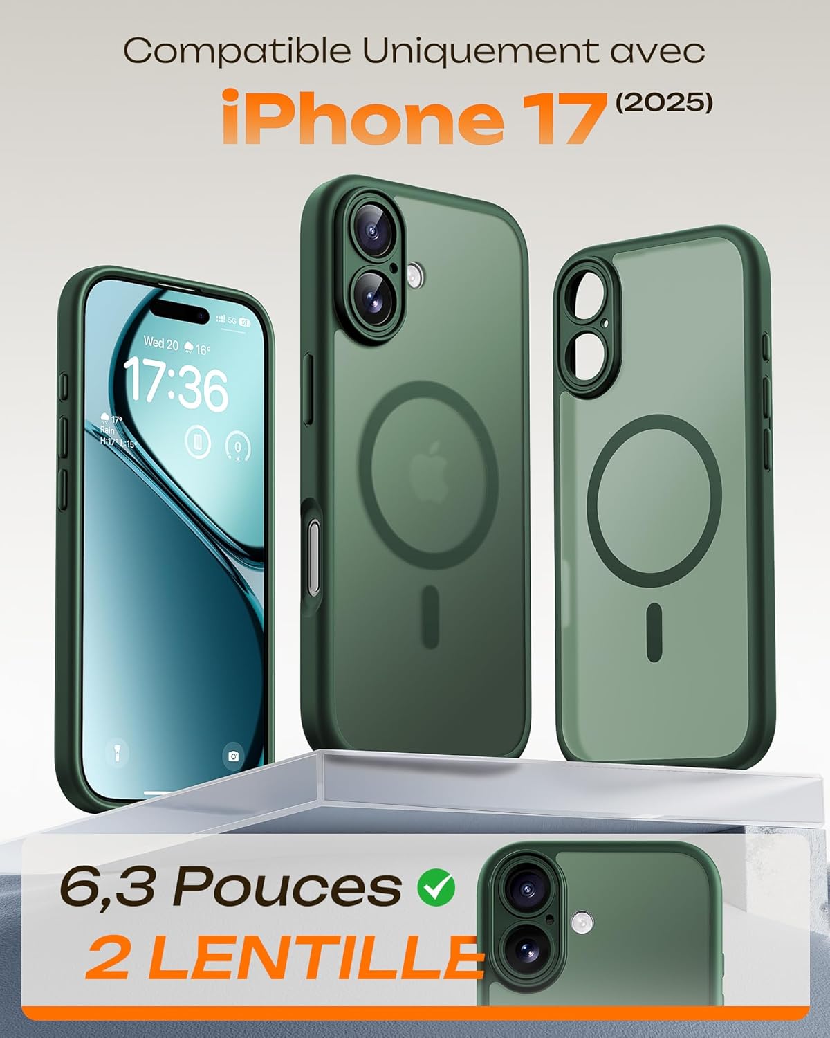 Coque iPhone 17 translucide mate résistante aux chocs | France Coques – Image 3