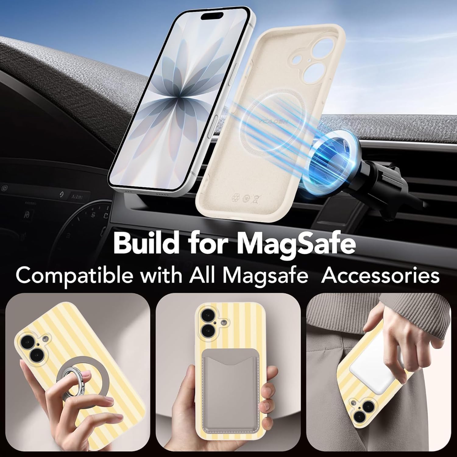 Coque iPhone 17 silicone rayures jaunes | France Coques – Image 3