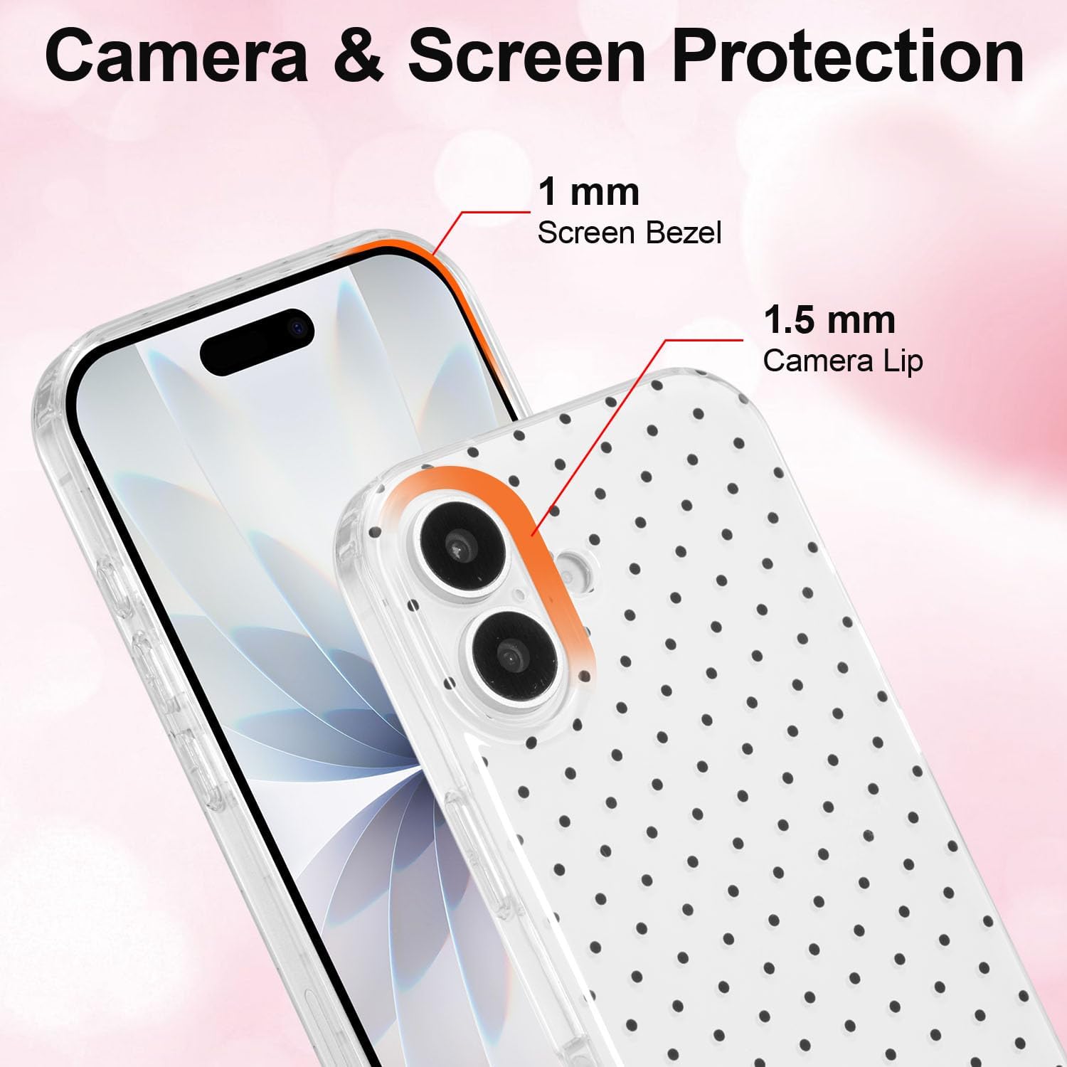 Coque iPhone 17 silicone TPU motif à pois esthétique | France Coques – Image 3
