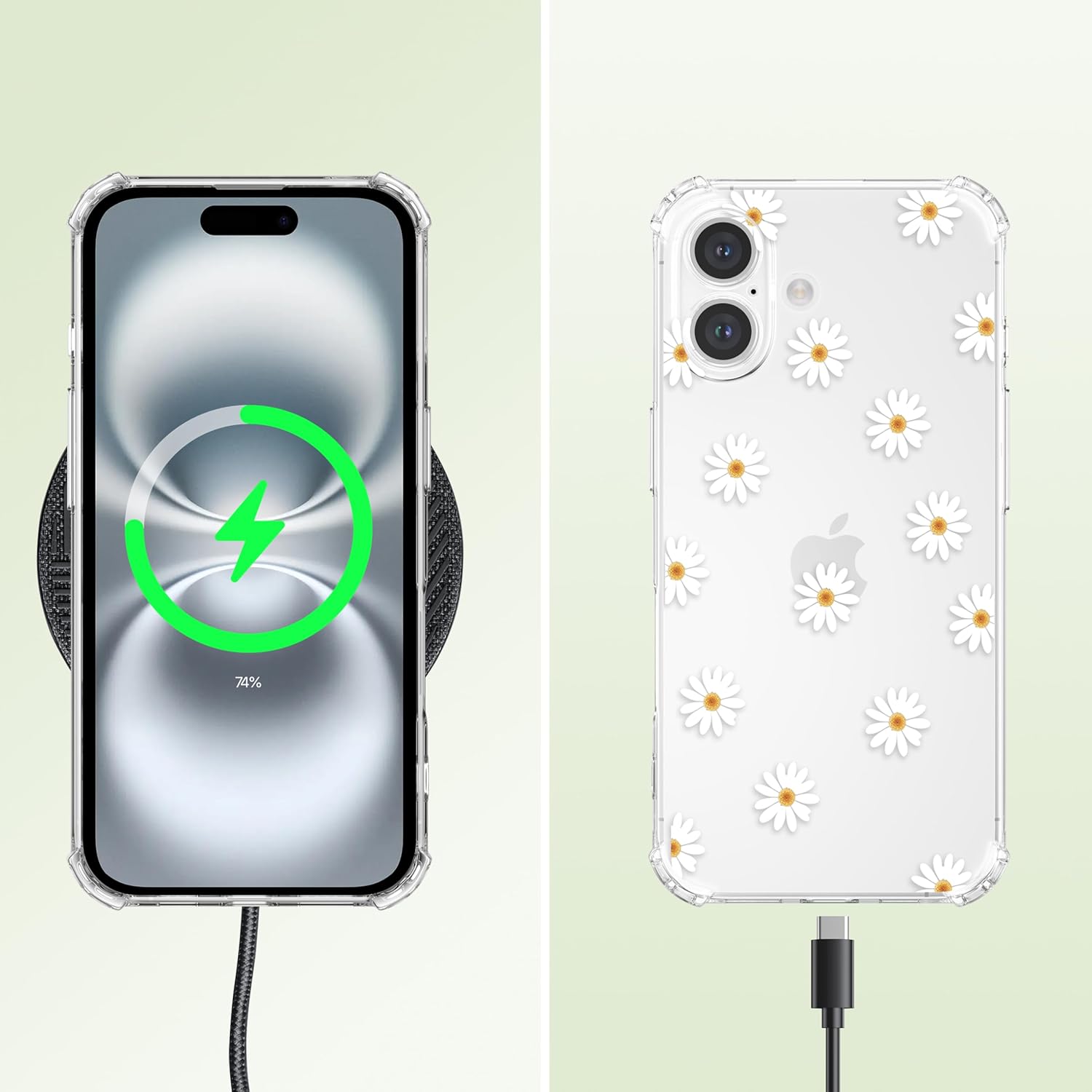 Coque iPhone 17 souple transparente motif marguerite | France Coques – Image 8