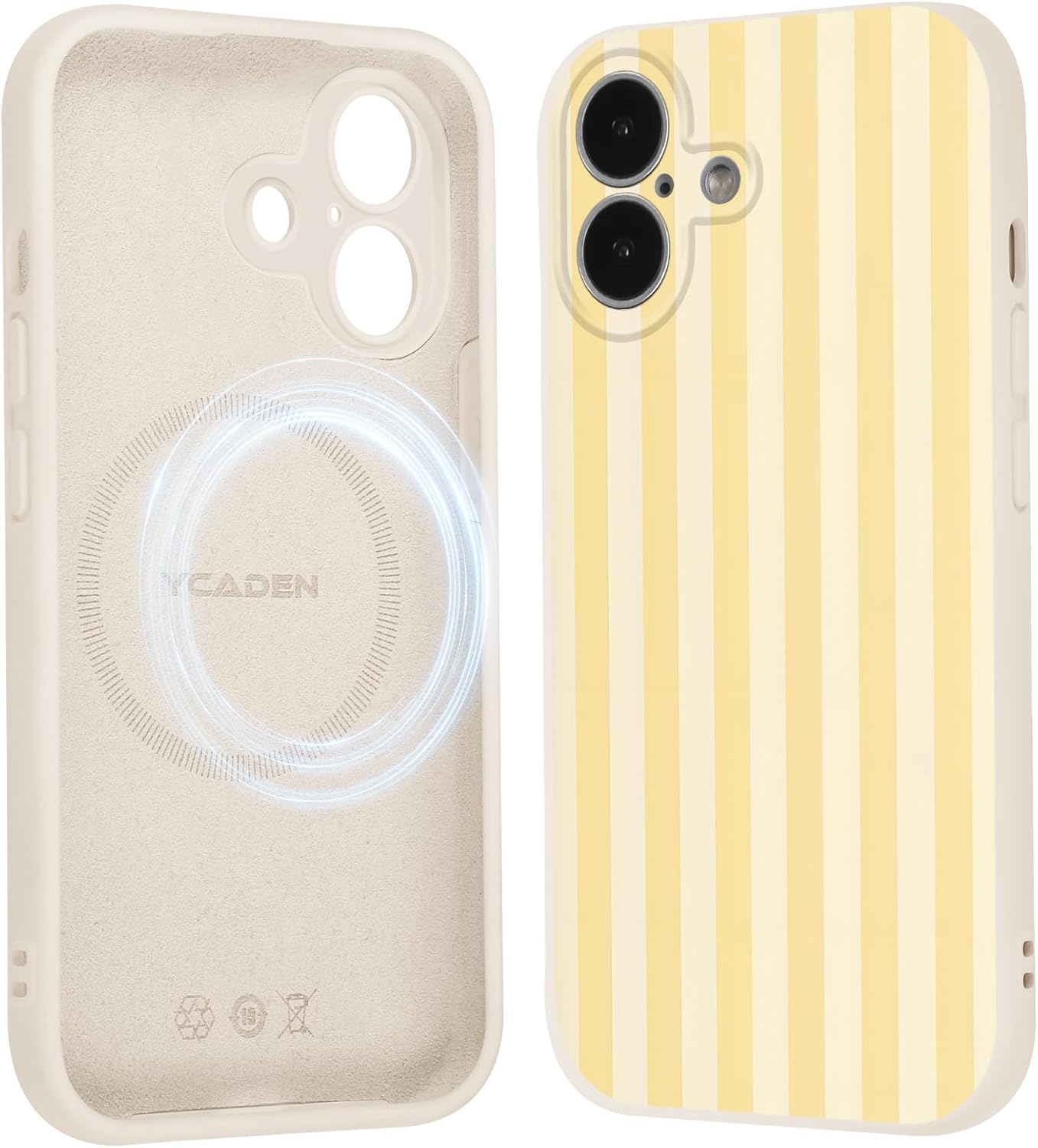 Coque iPhone 17 silicone rayures jaunes | France Coques – Image 2