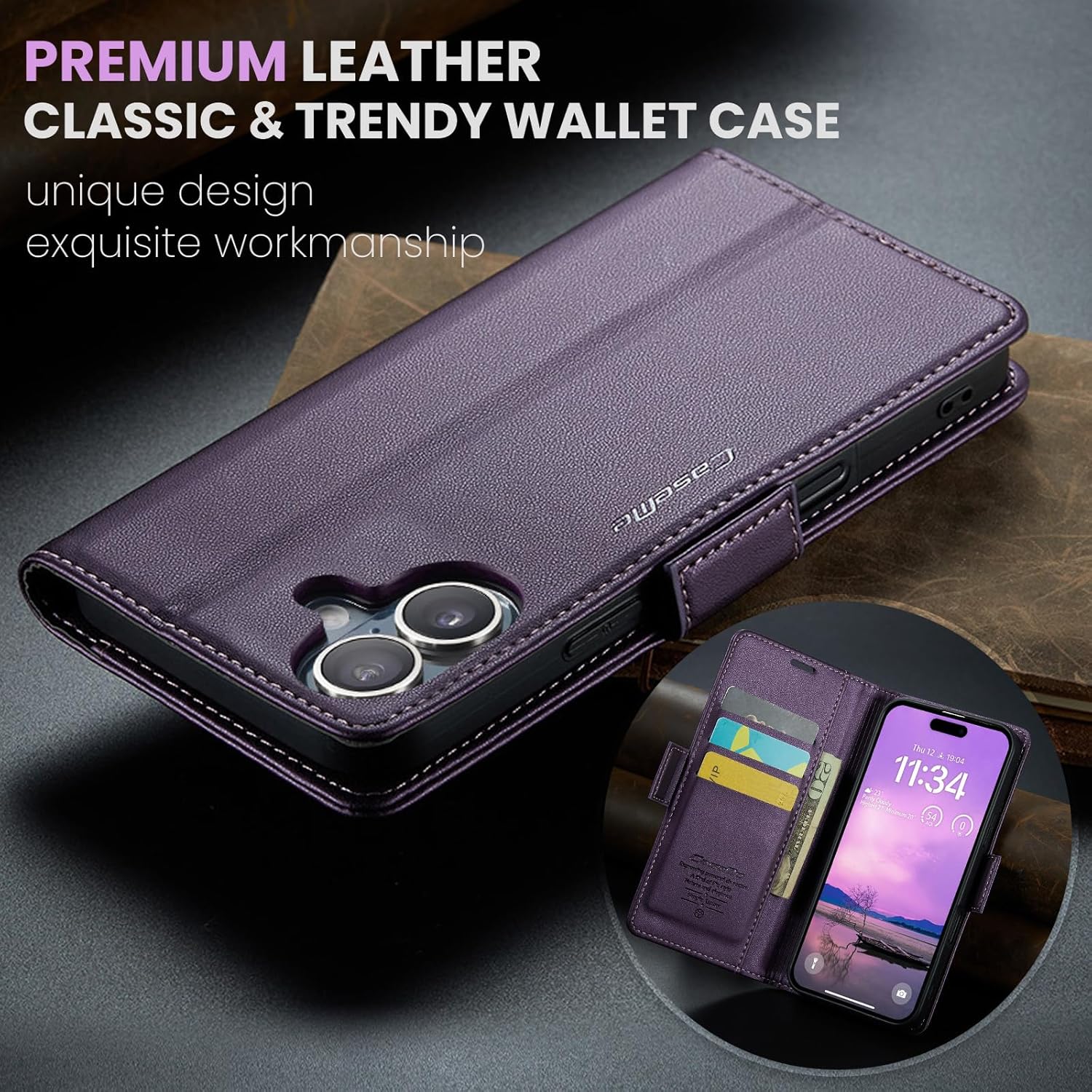 Coque iPhone 17 cuir PU protection RFID | France Coques – Image 8