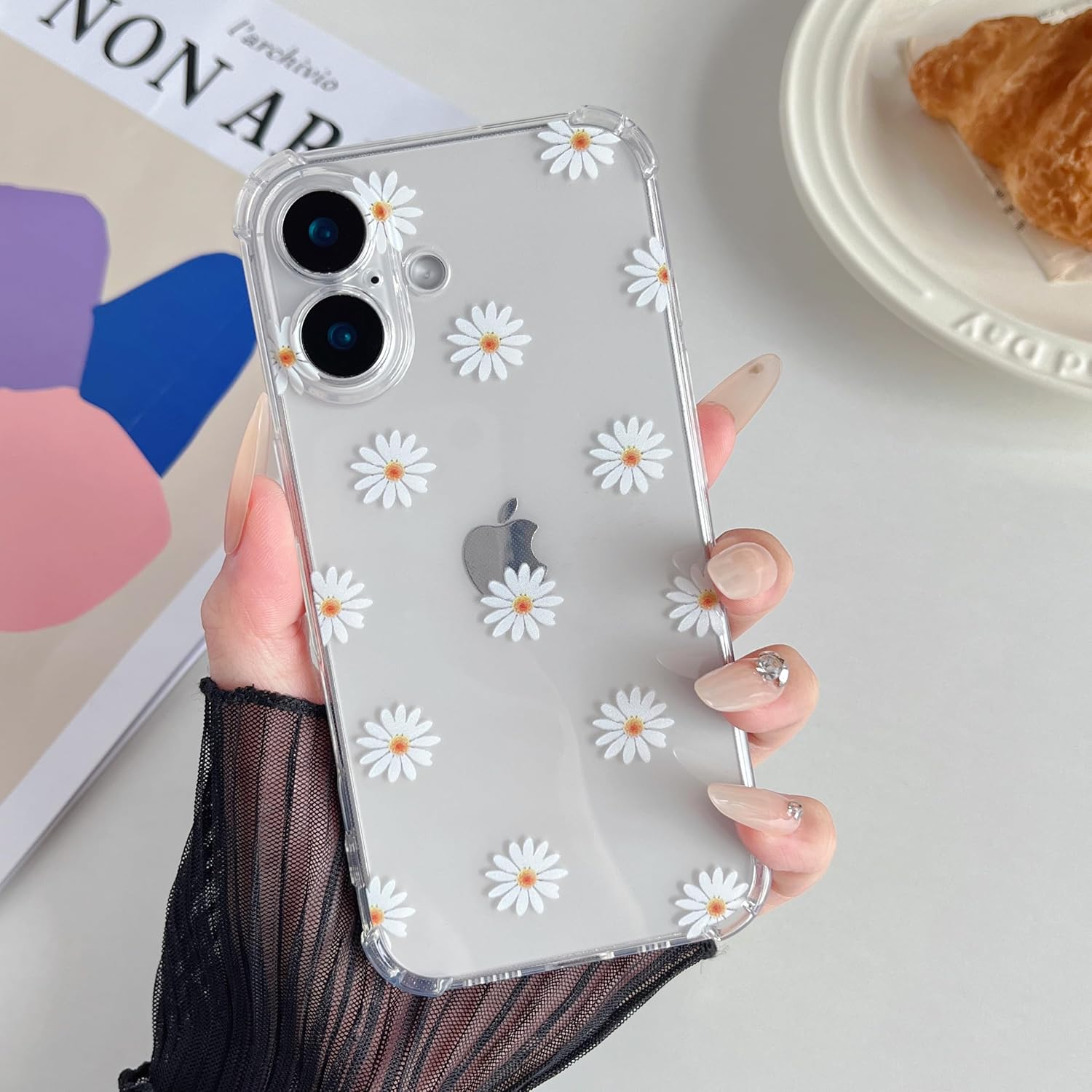Coque iPhone 17 souple transparente motif marguerite | France Coques – Image 6