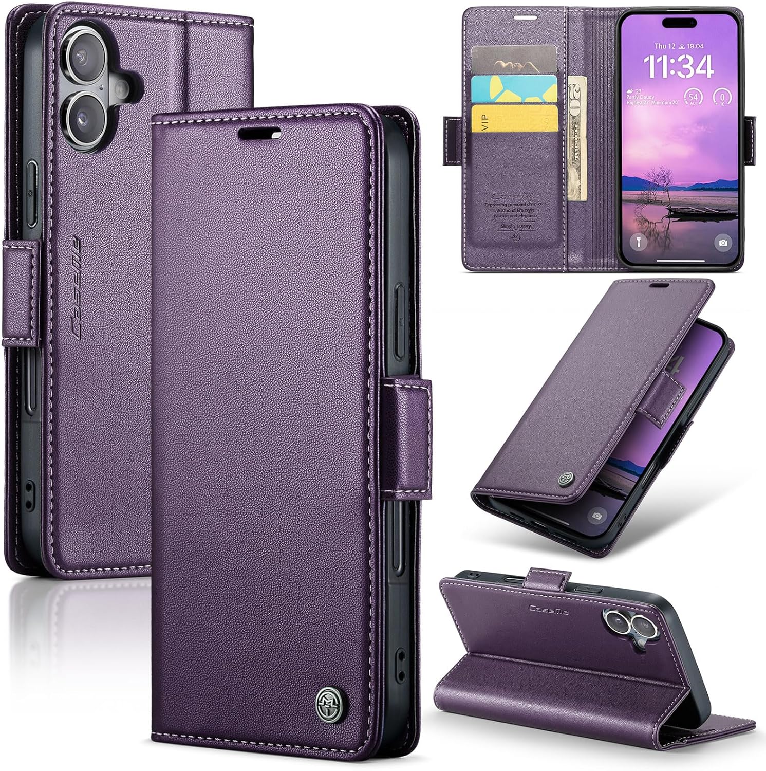 Coque iPhone 17 cuir PU protection RFID | France Coques – Image 2