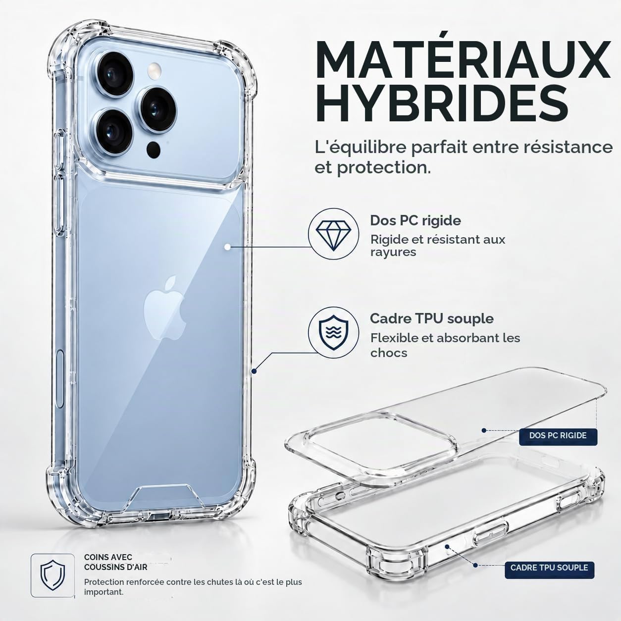 Coque iPhone 18 Pro Max transparente HD | France Coques – Image 2
