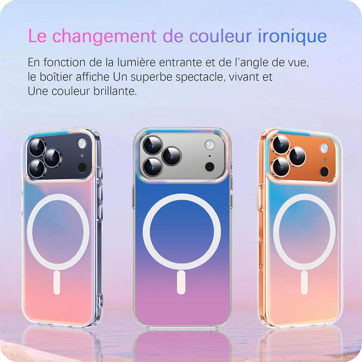 Coque iPhone 18 Pro holographique mate antichoc | France Coques – Image 5