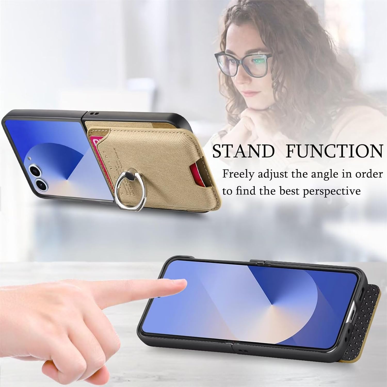 Coque Galaxy Z Flip8 rigide avec anneau kaki | France Coques – Image 6