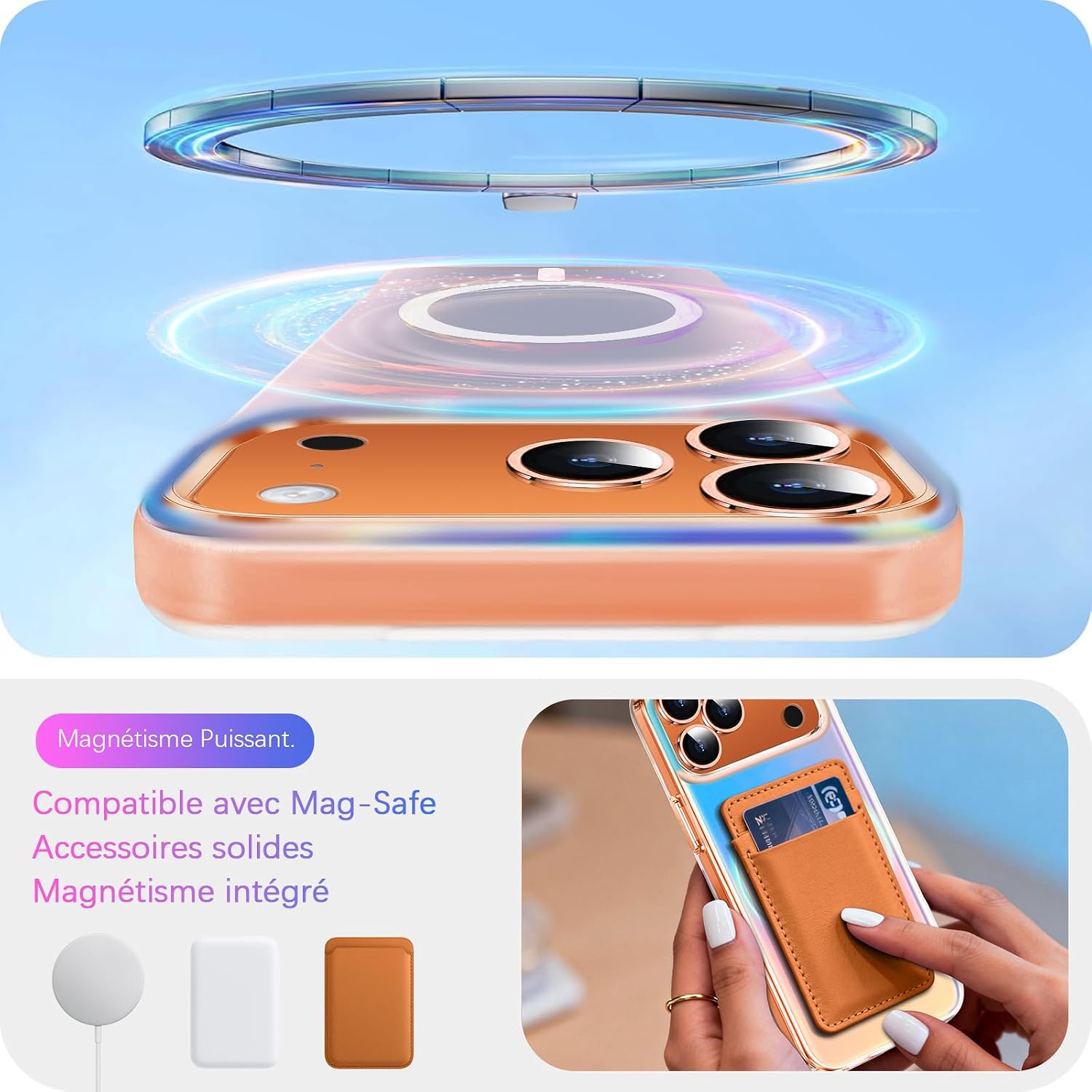 Coque iPhone 18 Pro holographique mate antichoc | France Coques – Image 4