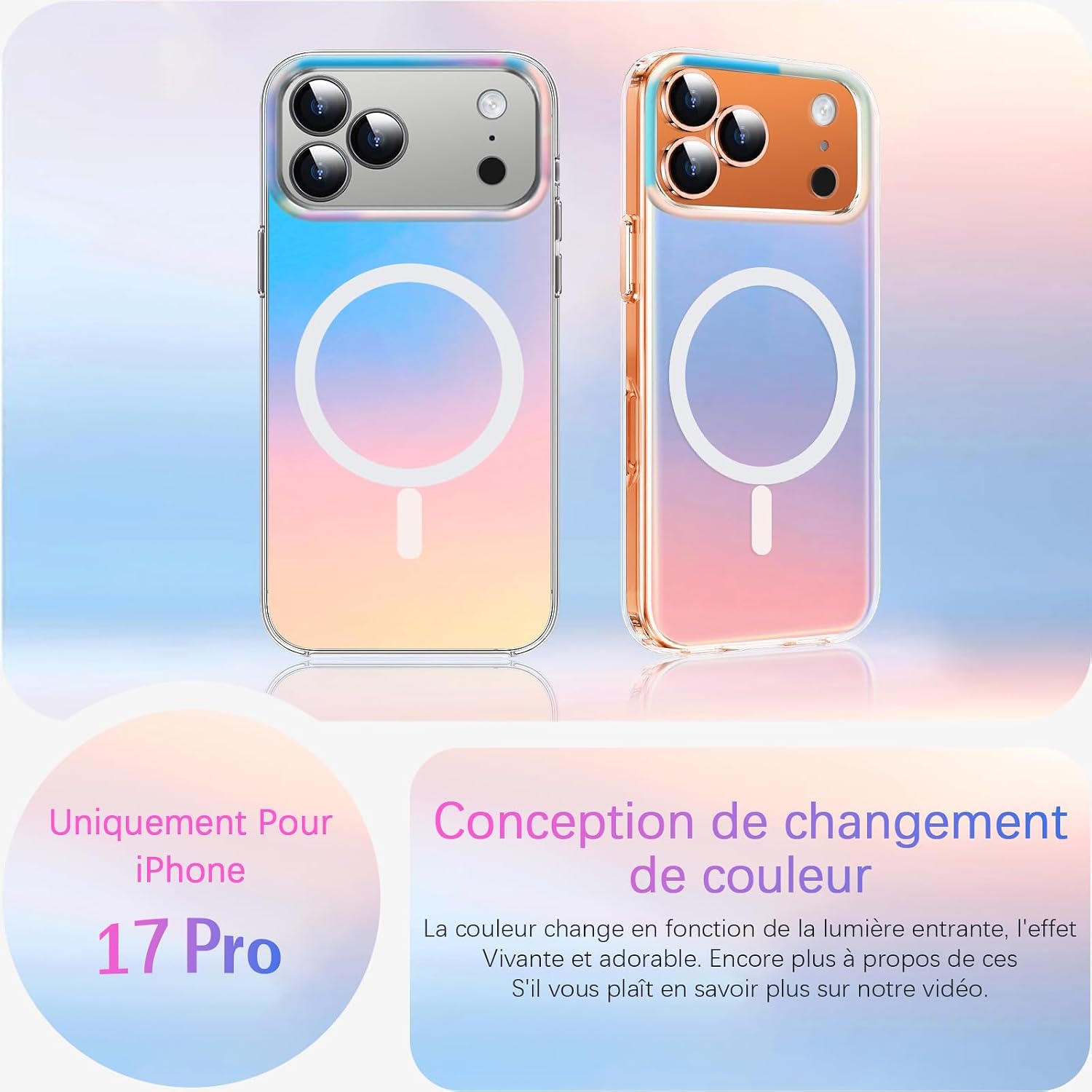 Coque iPhone 18 Pro holographique mate antichoc | France Coques – Image 8